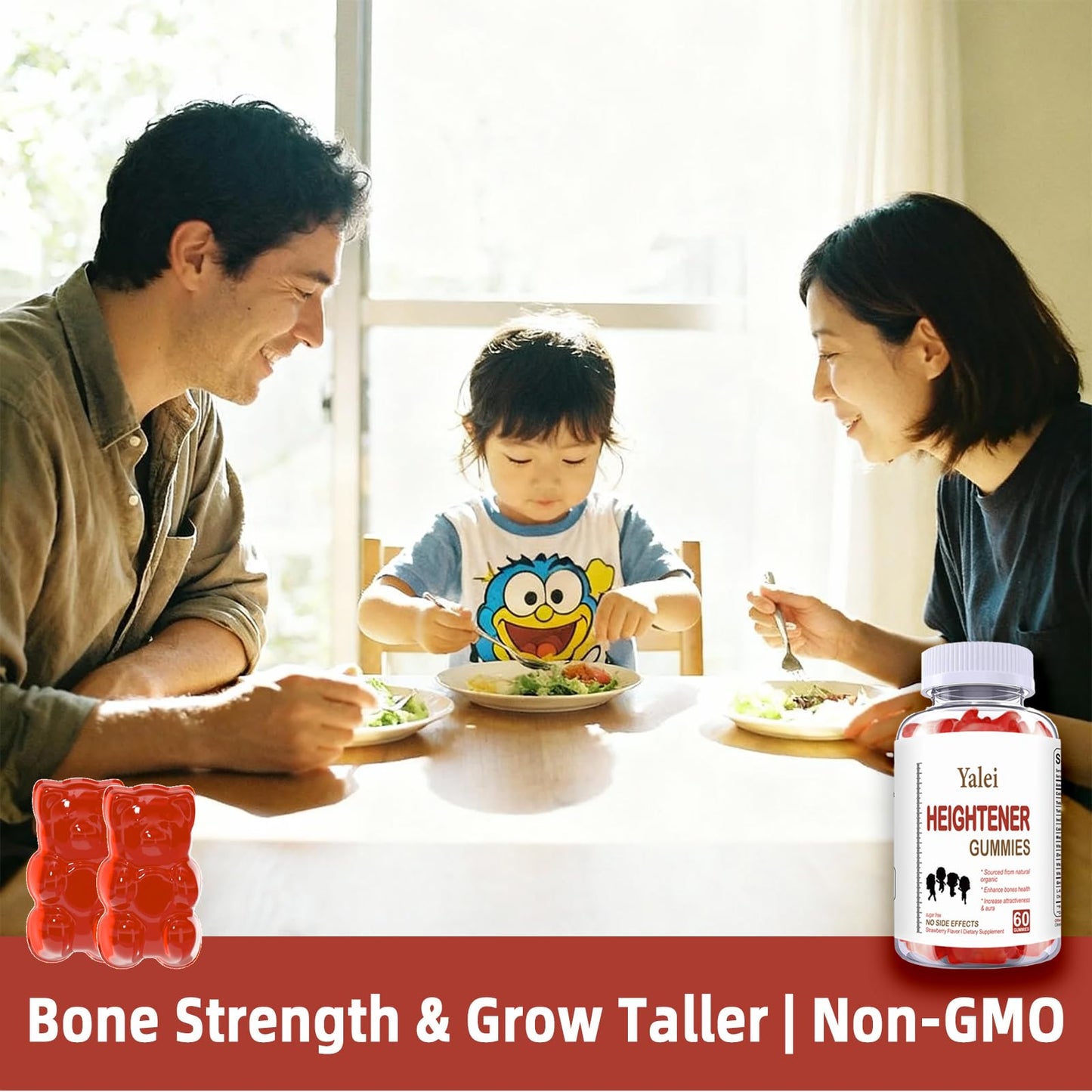 Yalei Height Growth Supplement Gummies 60 Count