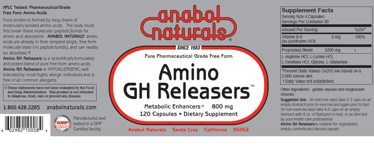 Anabol Naturals Amino Balance & GHReleasers 360 Capsules
