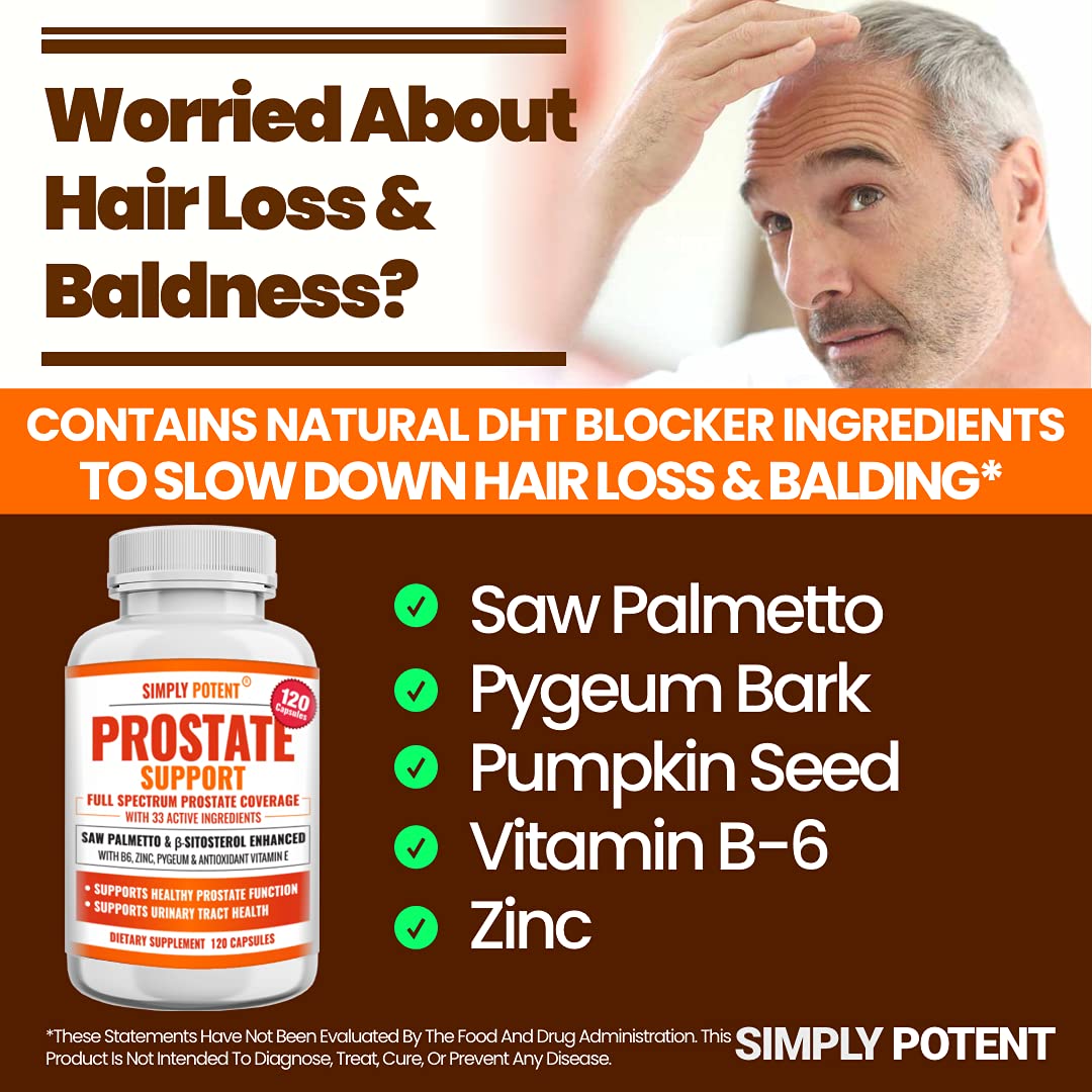 Simply Potent Saw Palmetto Prostate Health Capsules, 120 Count