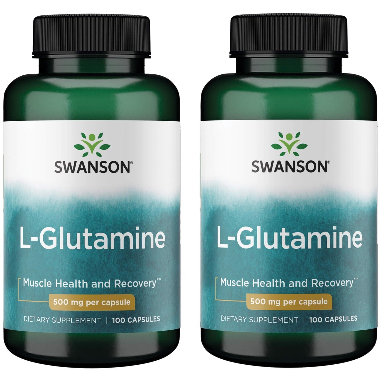 Swanson Amino Acid L-Glutamine 500 Milligrams Capsules, 200 Count