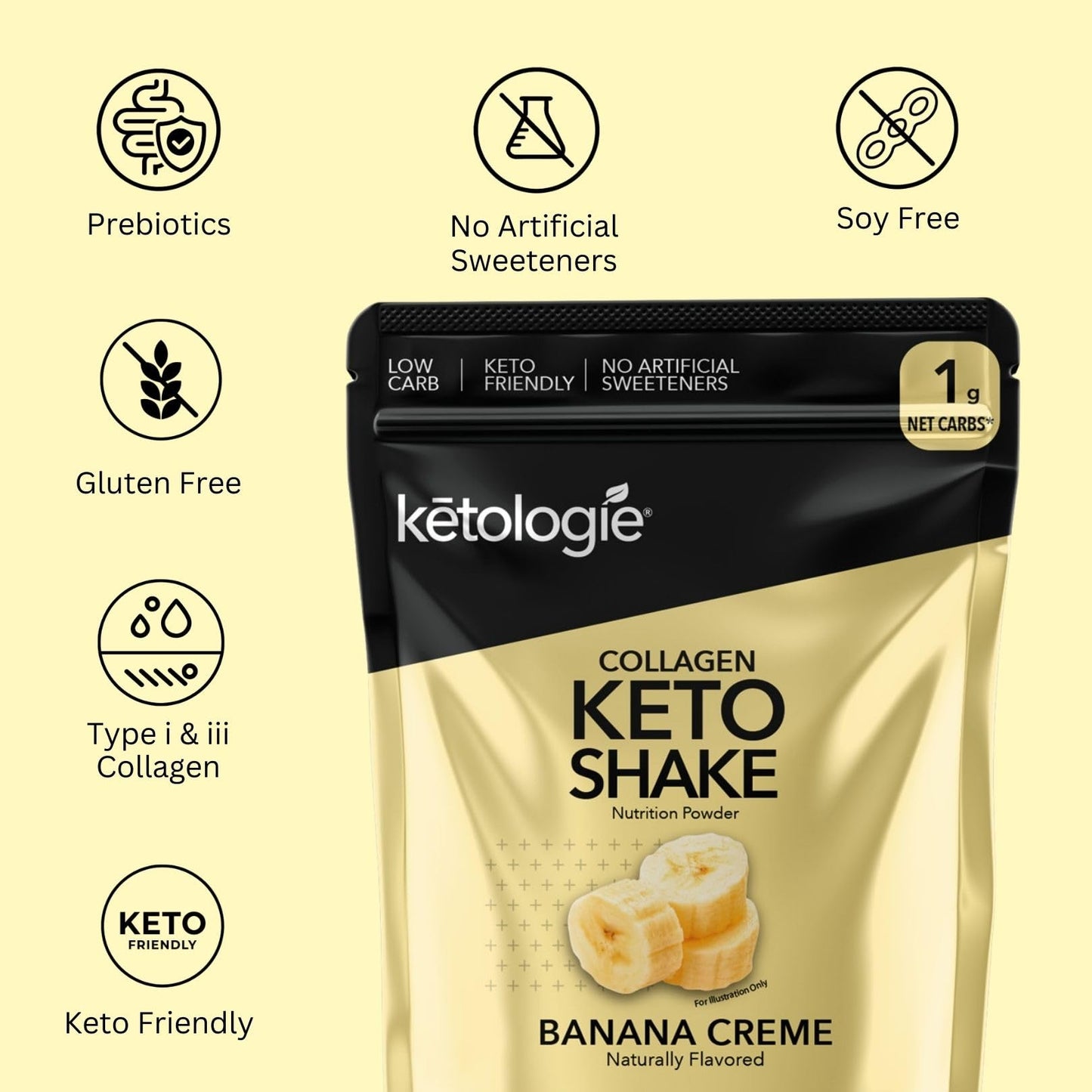 Ketologie Keto Collagen Shake Powder 28.5