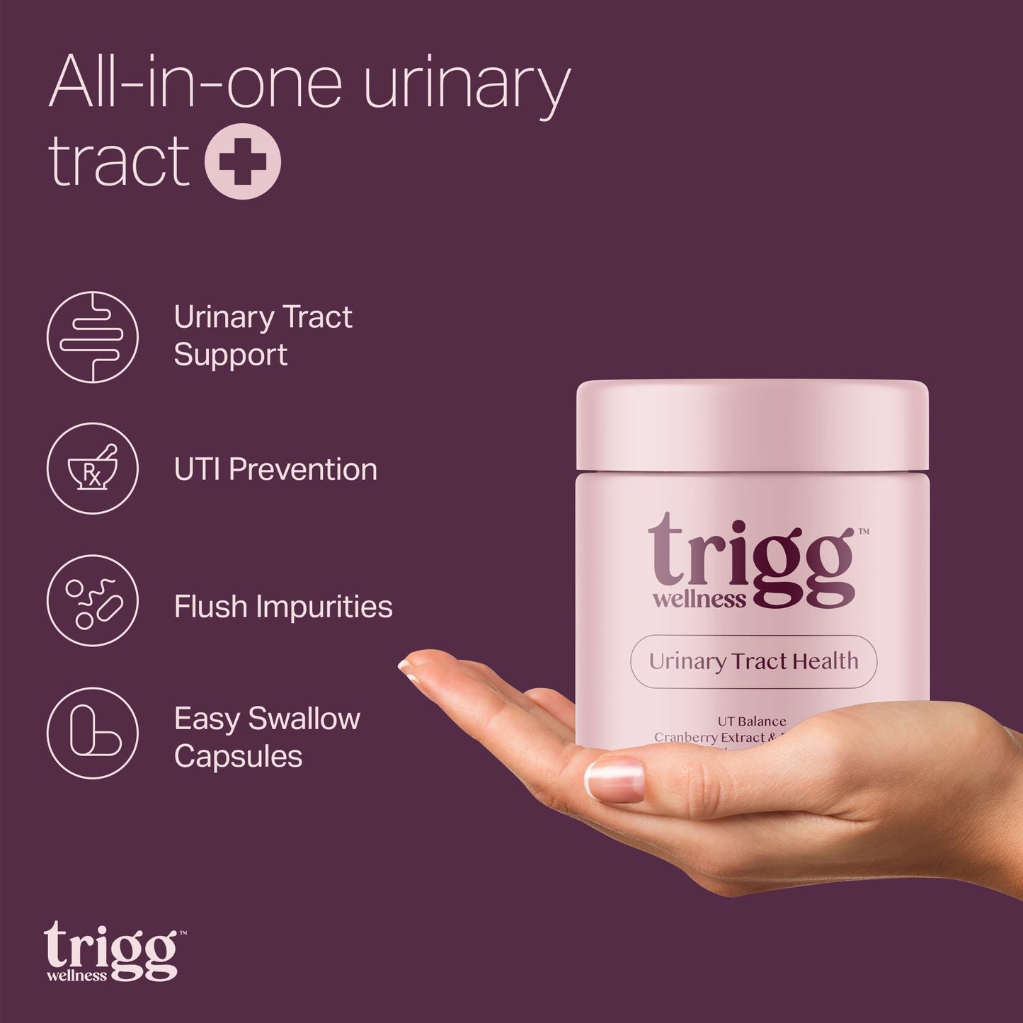 Trigg Cranberry D-Mannose Urinary Tract Health Supplement Capsule 90 Count