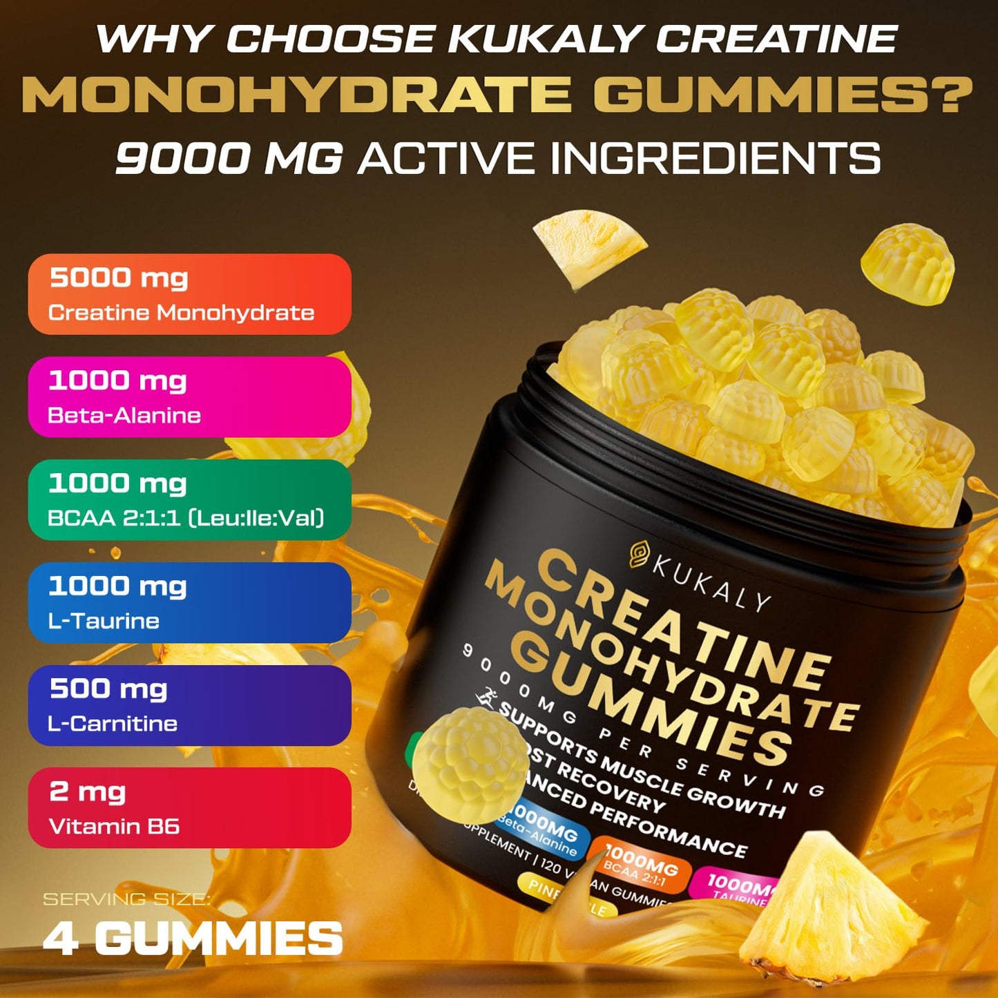 ZyterX Creatine Monohydrate Gummies, 240 Gummies