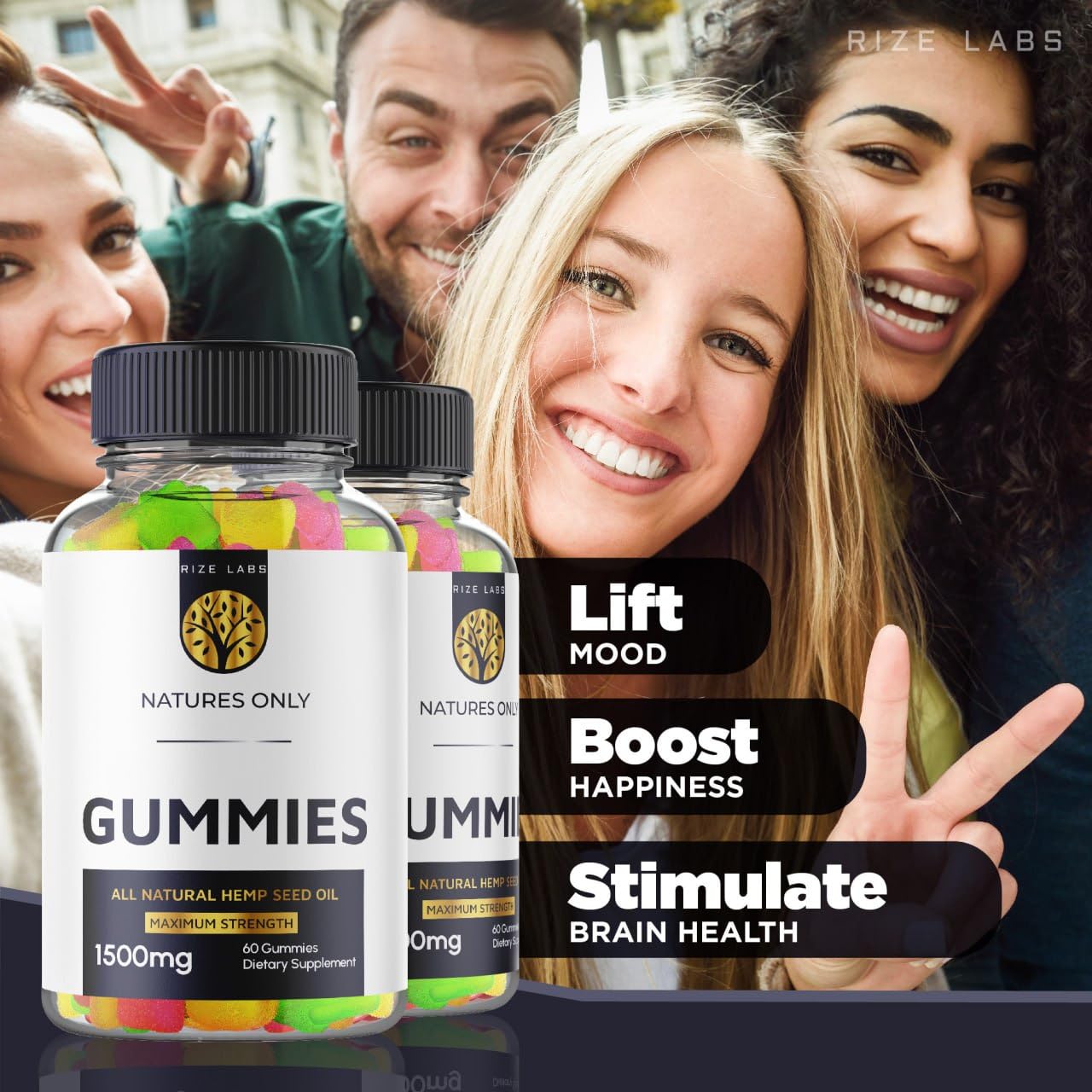 Rize Labs Natures Only Gummies 120 Gummies