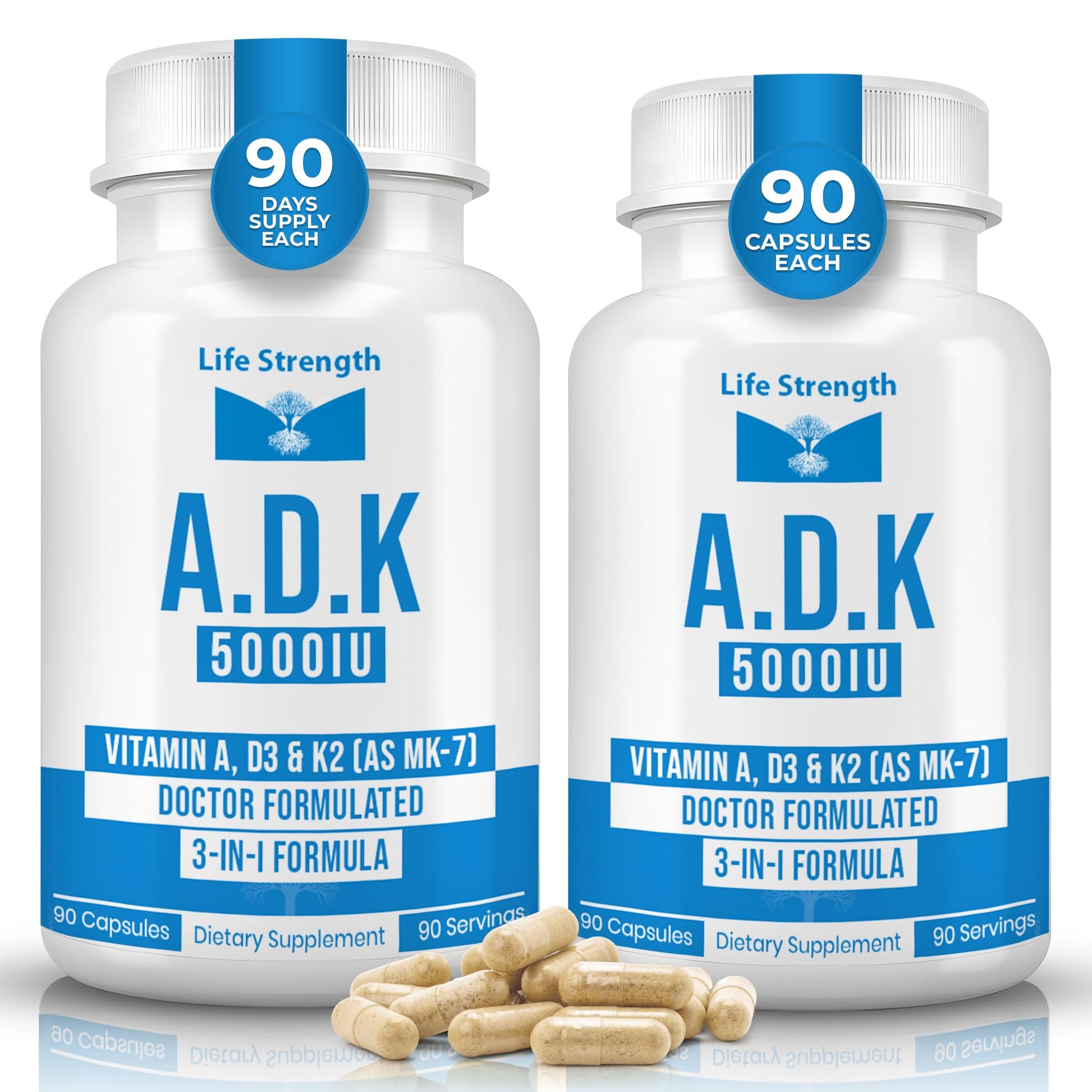 LifeStrength ADK Supplement Capsule, 90 Count