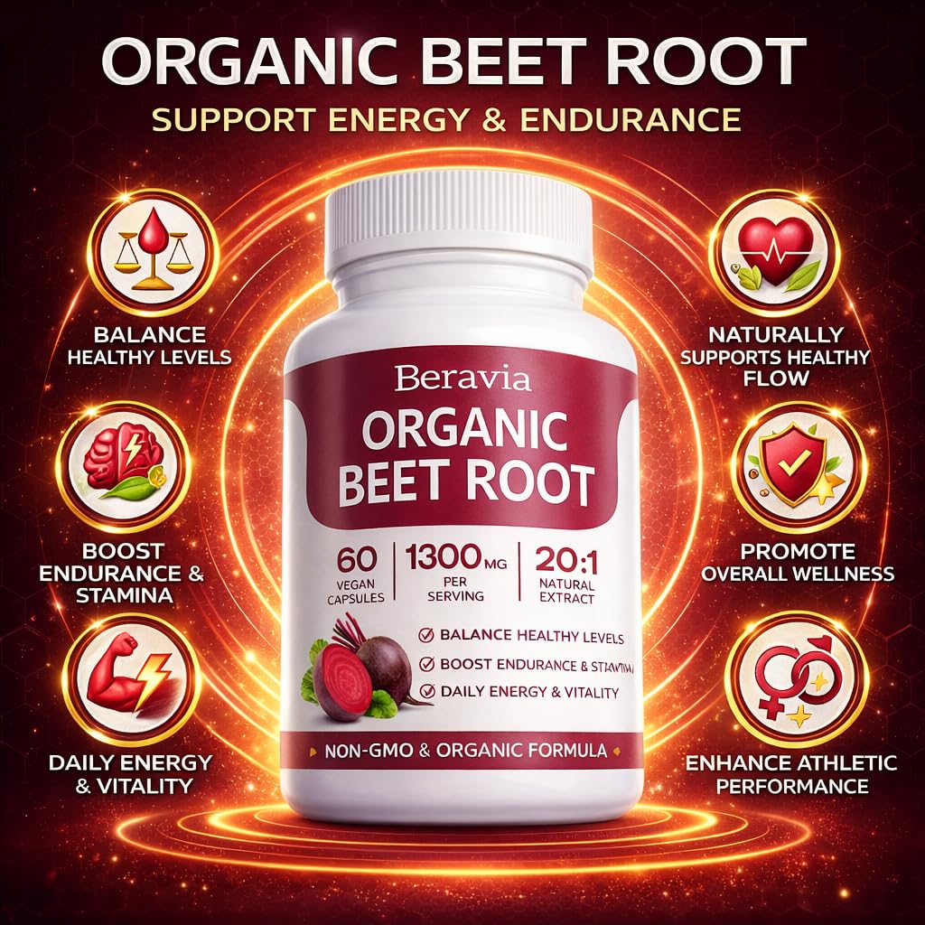 Beravia Organic Beet Root Capsule 120 Count