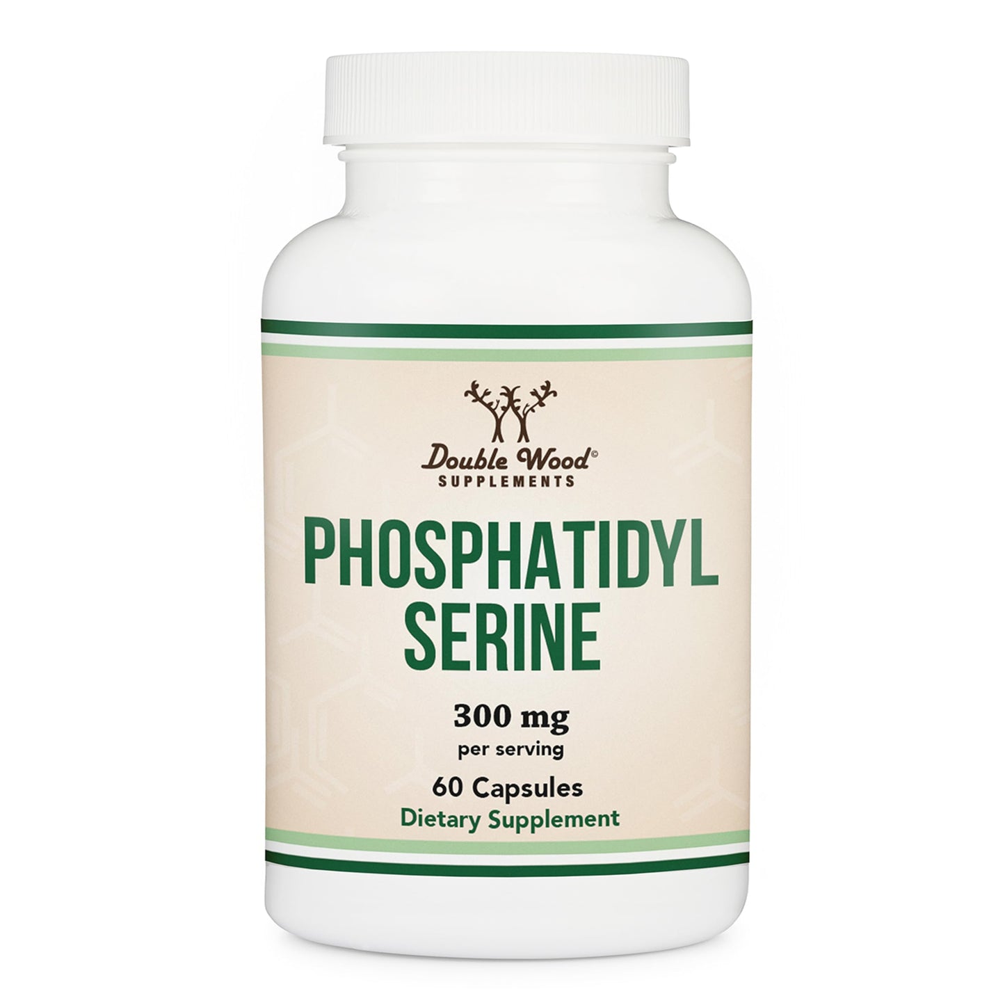 Double Wood Supplements PhosphatidylSerine Supplement 300mg Per Serving (Phosphatidyl Serine Complex) 60 Capsules