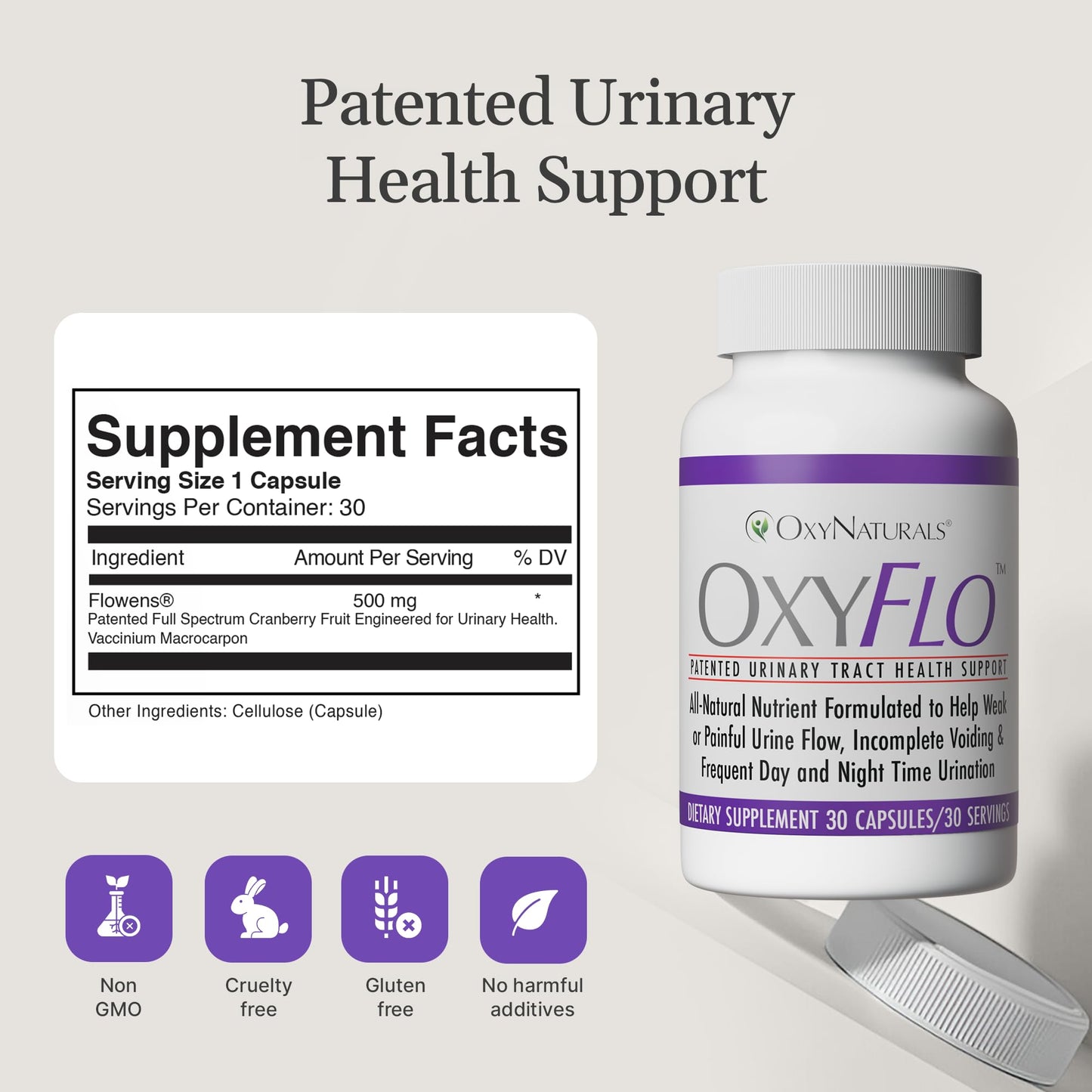 OxyNaturals OxyFlo Bladder Control Supplement Capsule 90 Count
