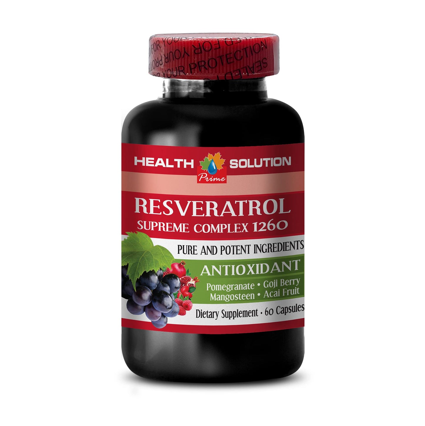 Health Solution Prime Resveratrol Supreme Complex Capsules, 180 Capsules