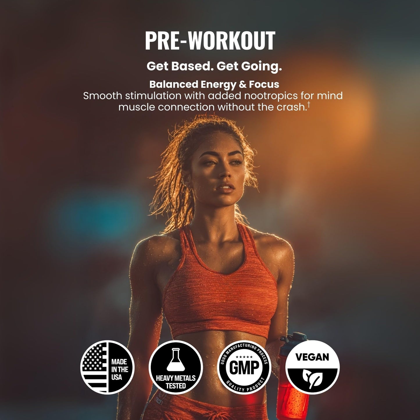 Based Vitality Pre-Workout Strawberry Lemonade Powder 16.24