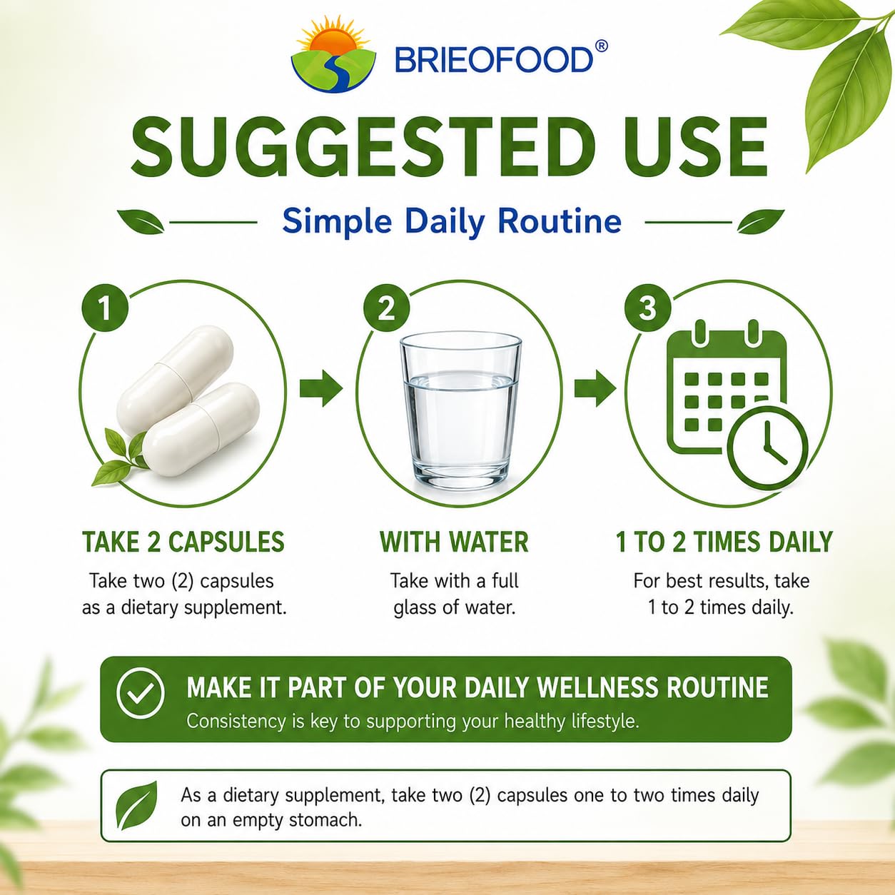 Brieofood Nattokinase 4000 FU (Fibrinolytic Unit) per Serving Capsules 180