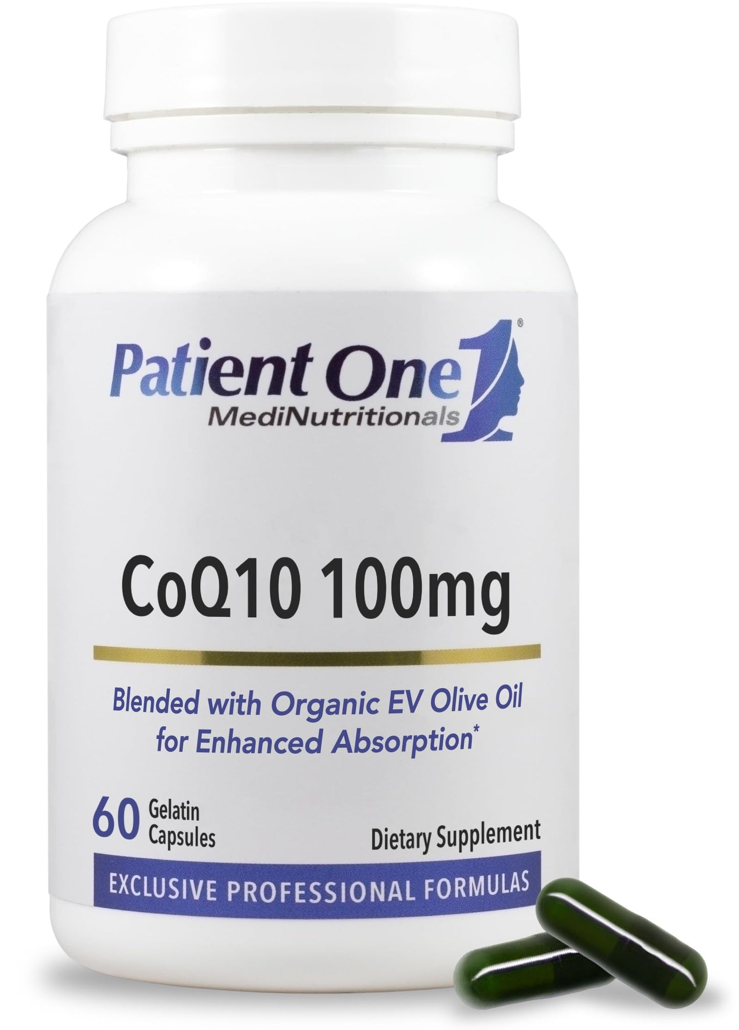 Patient One Coenzyme Q10 (CoQ10) 100 mg, 60 Capsules