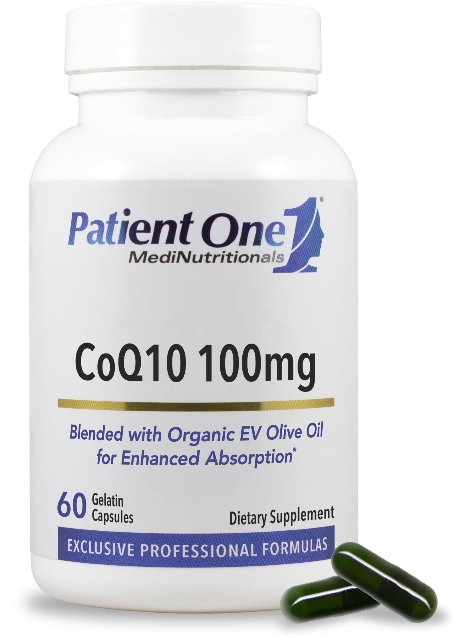 Patient One Coenzyme Q10 (CoQ10) 100 mg, 60 Capsules