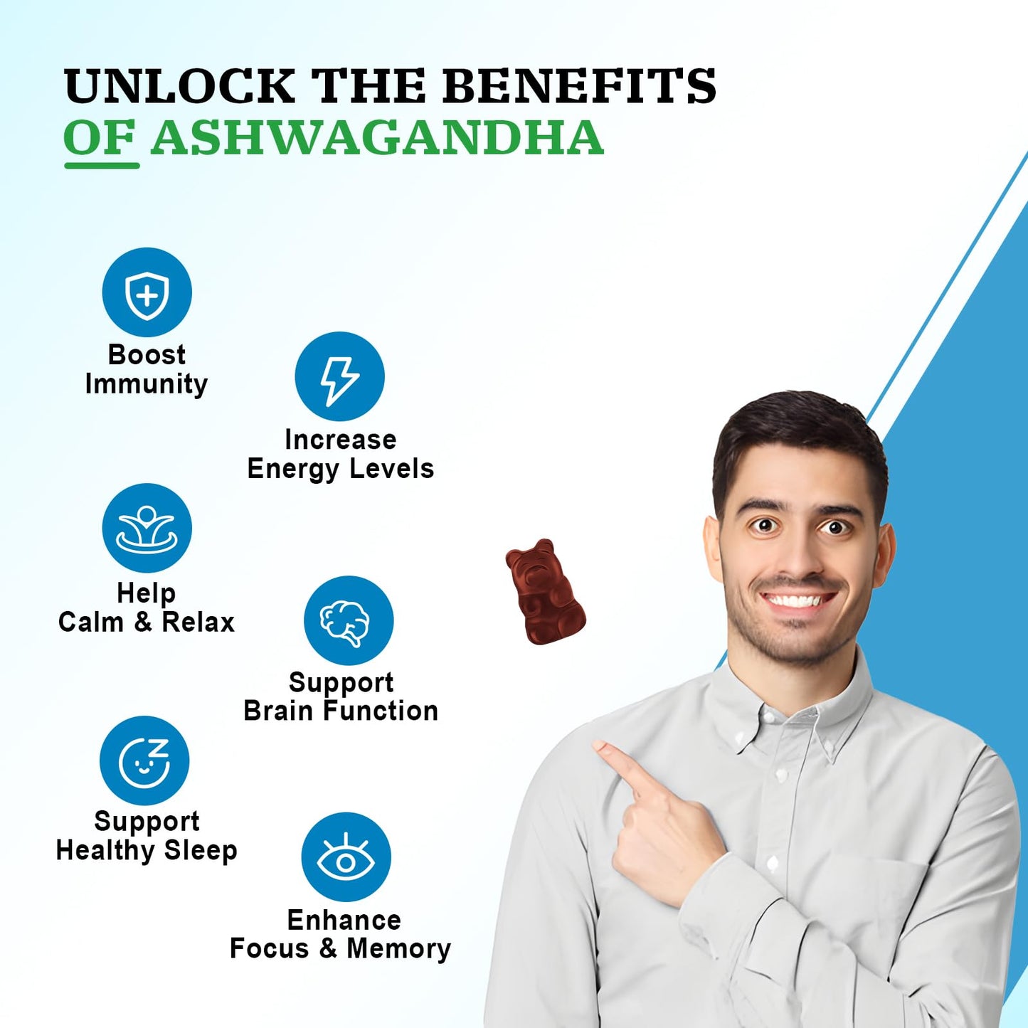 Vazatisi Ashwagandha Gummies, 120 Gummies