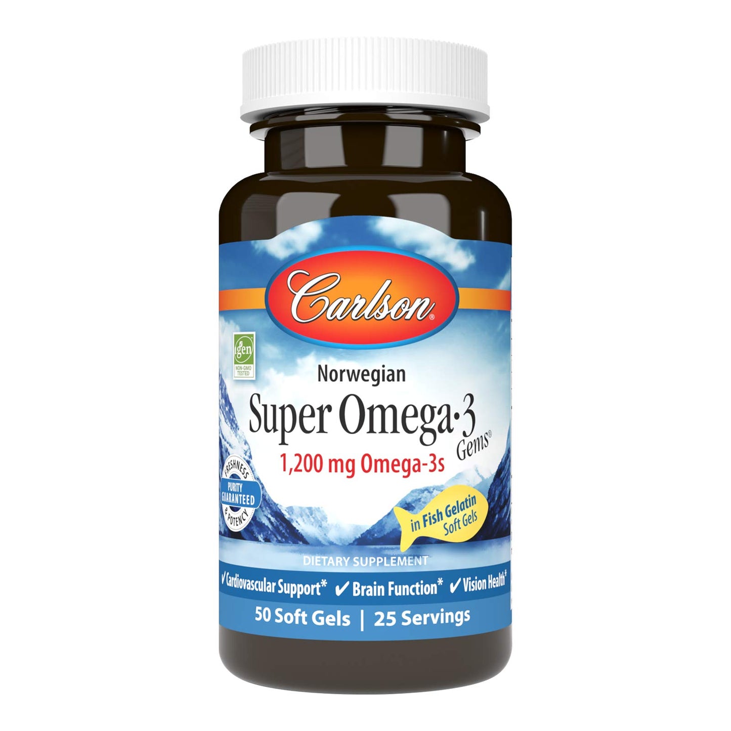 Carlson Super Omega-3 Gems 50 Softgels