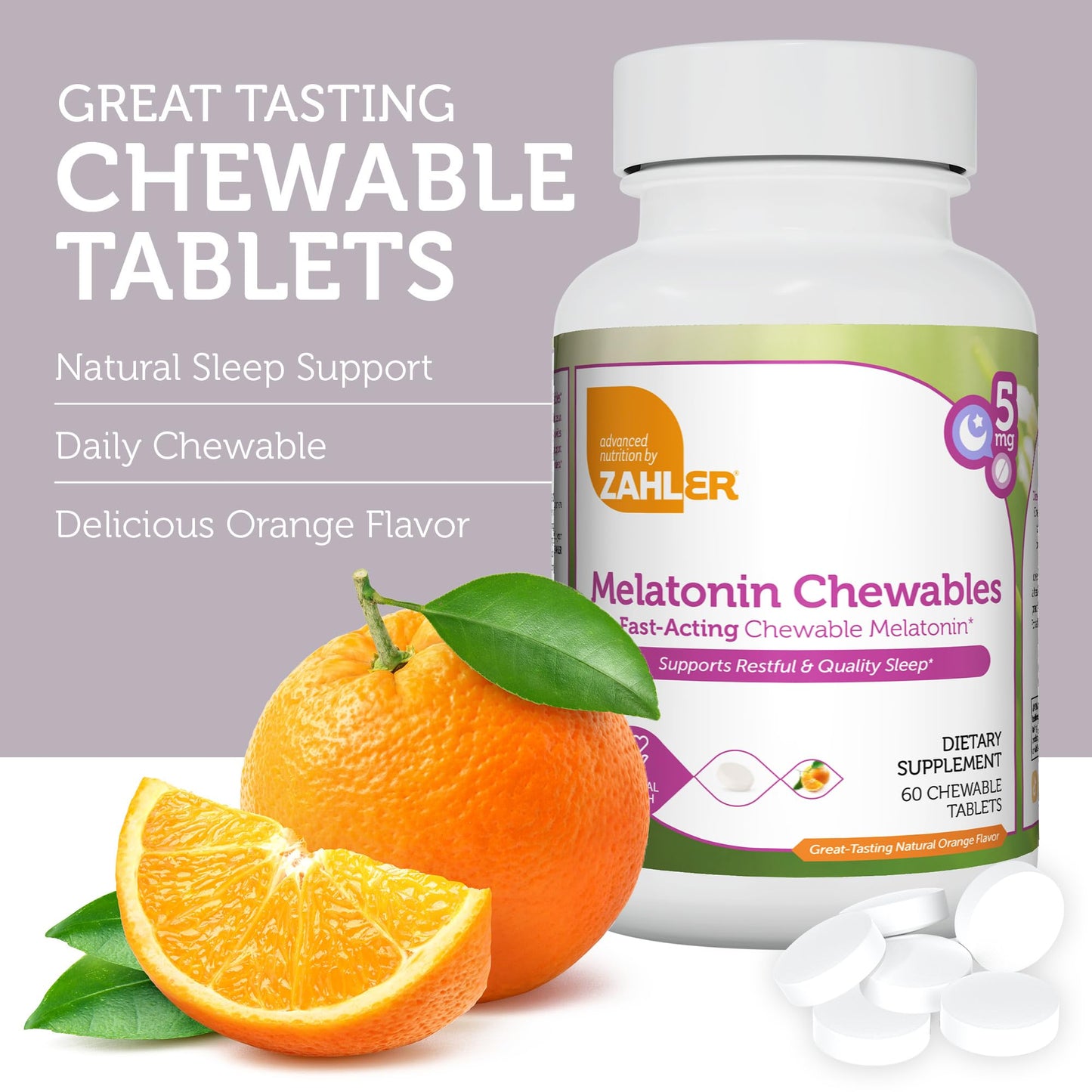 Zahler Melatonin 5mg Tablets 60 Count