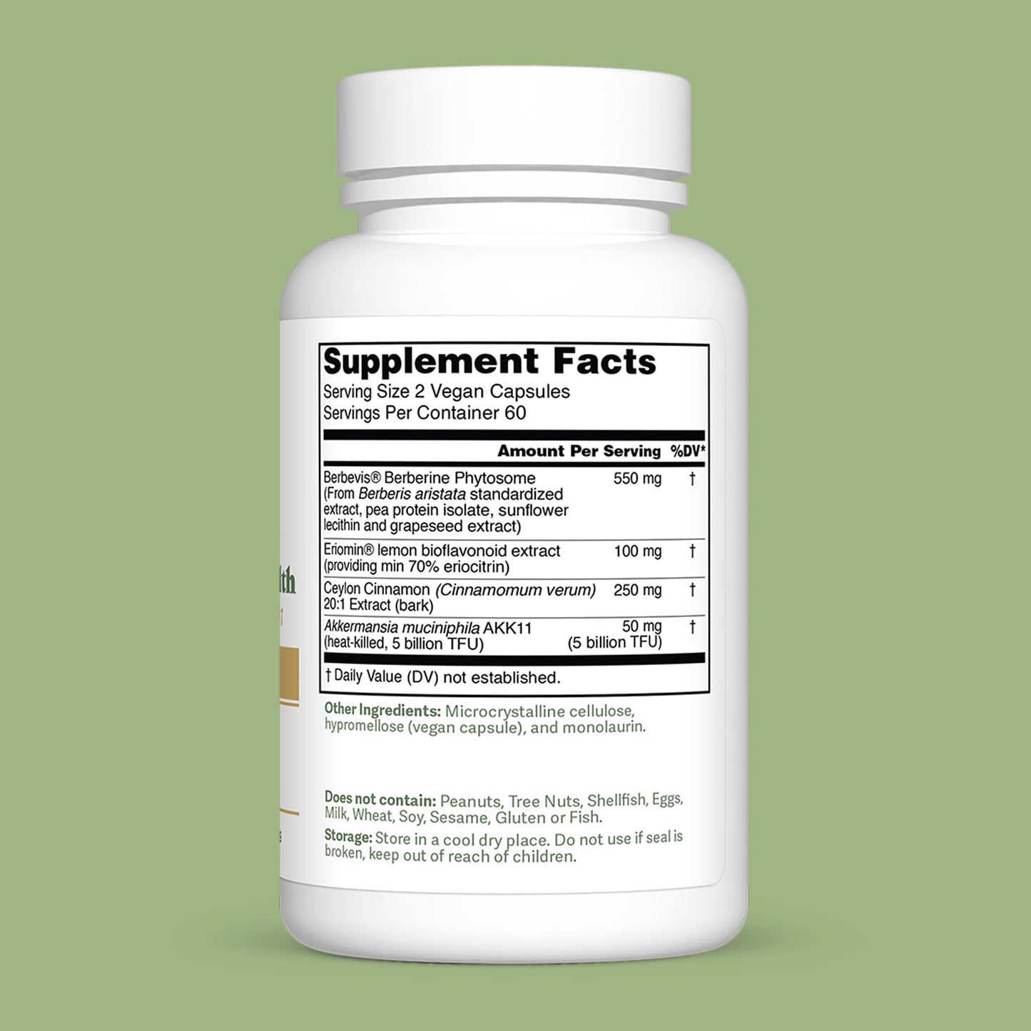 Dr. Murray Natural Products Ultimate Metabolic Health Berbevis Berberine Phytosome + Eriomin Citrus Flavonoids + Ceylon Cinnamon + Akkermansia AKK11 Probiotic Capsule, 120 Capsules