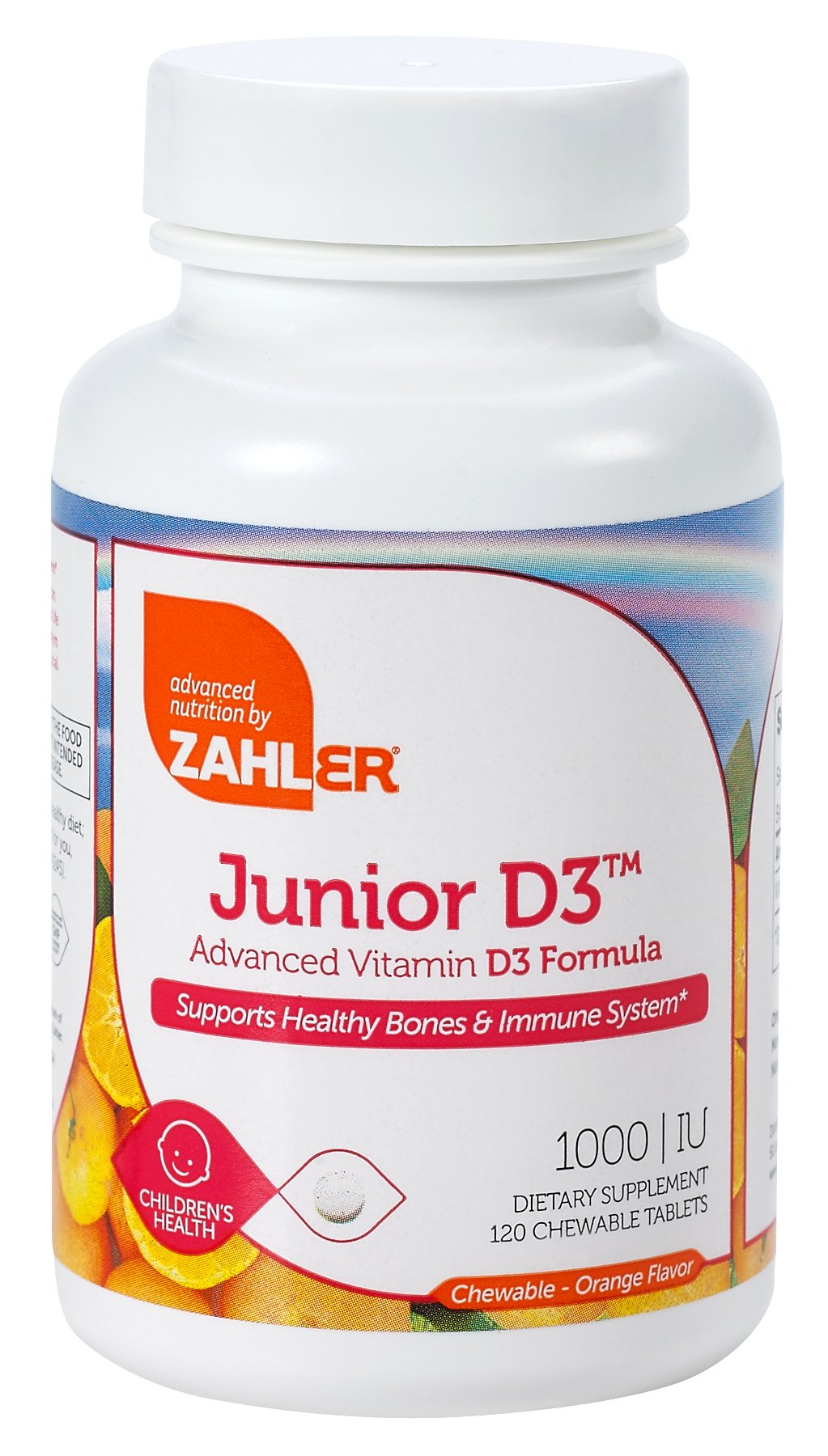 Zahler Junior D3 Chewable Tablet 1000IU, 240 Count