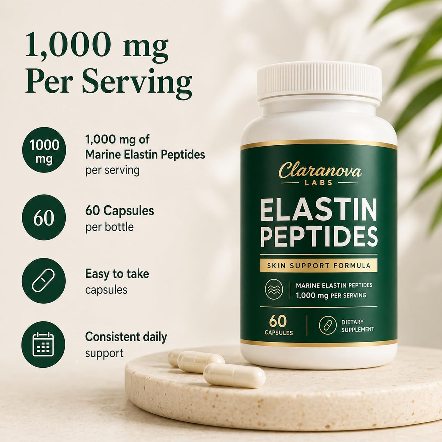 Venvida Elastin Peptide Skin Support Gummy 60 Count
