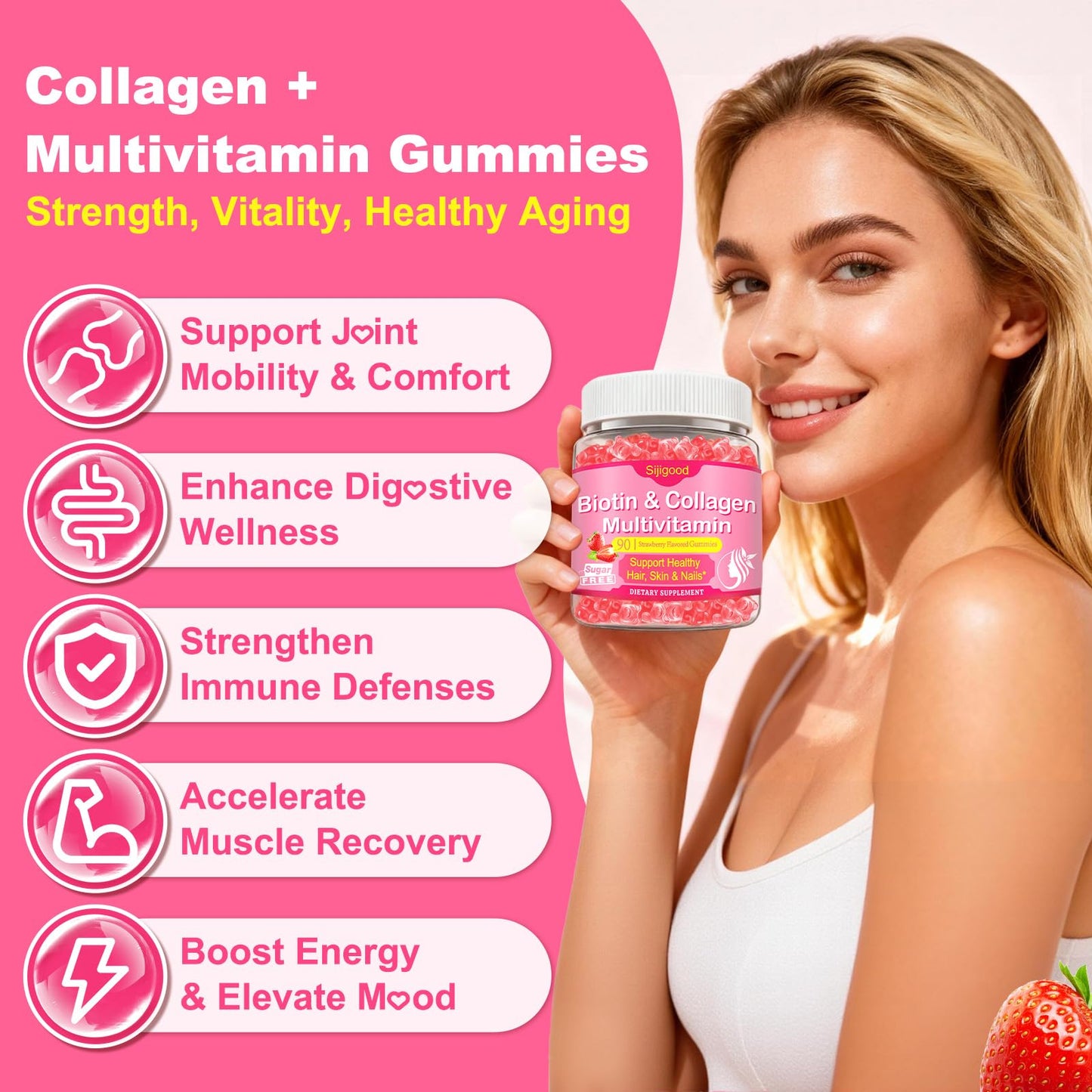 Sijigood Collagen Peptides Gummies Gummy 180