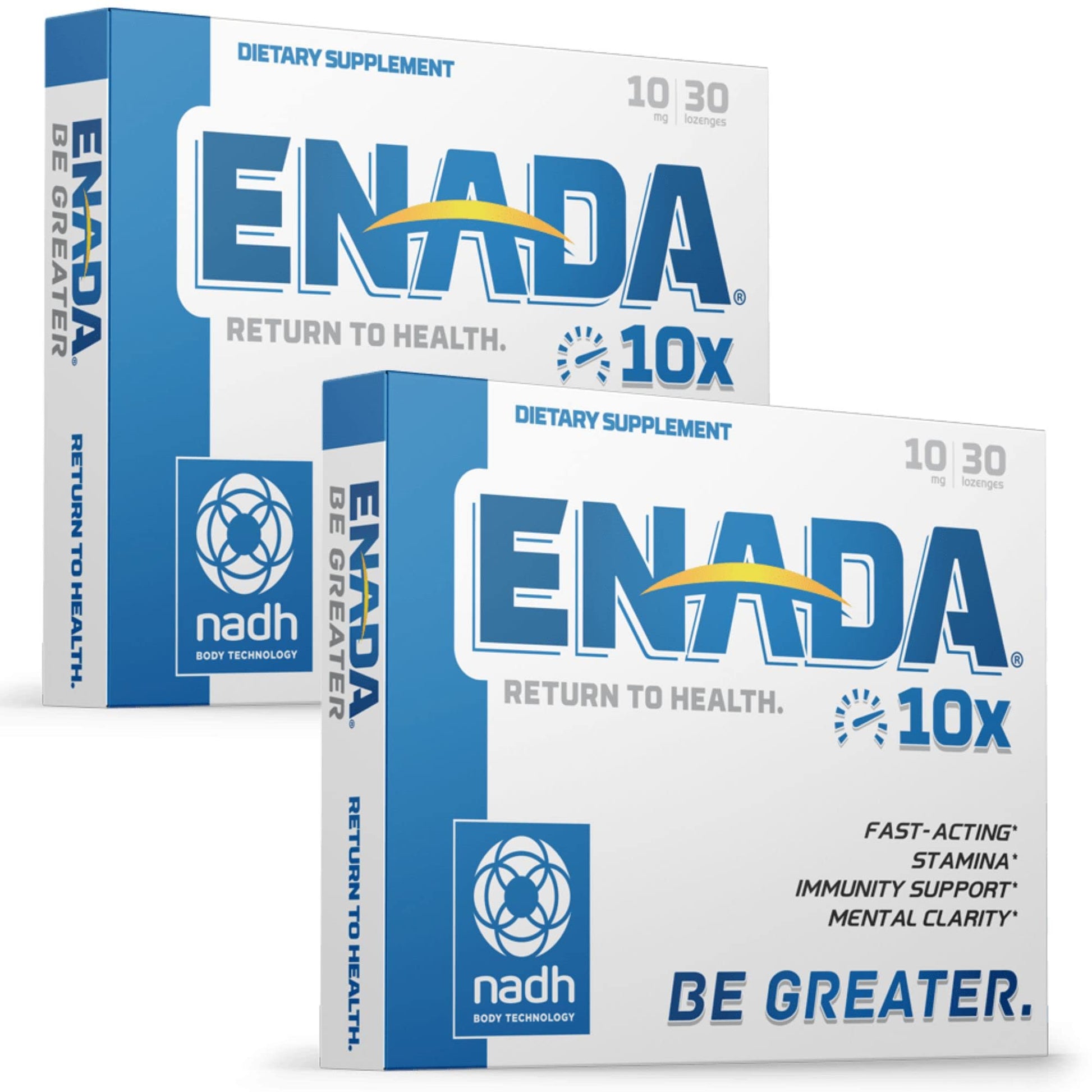 ENADA NADH 10X Supplement Lozenges, 30 Lozenges