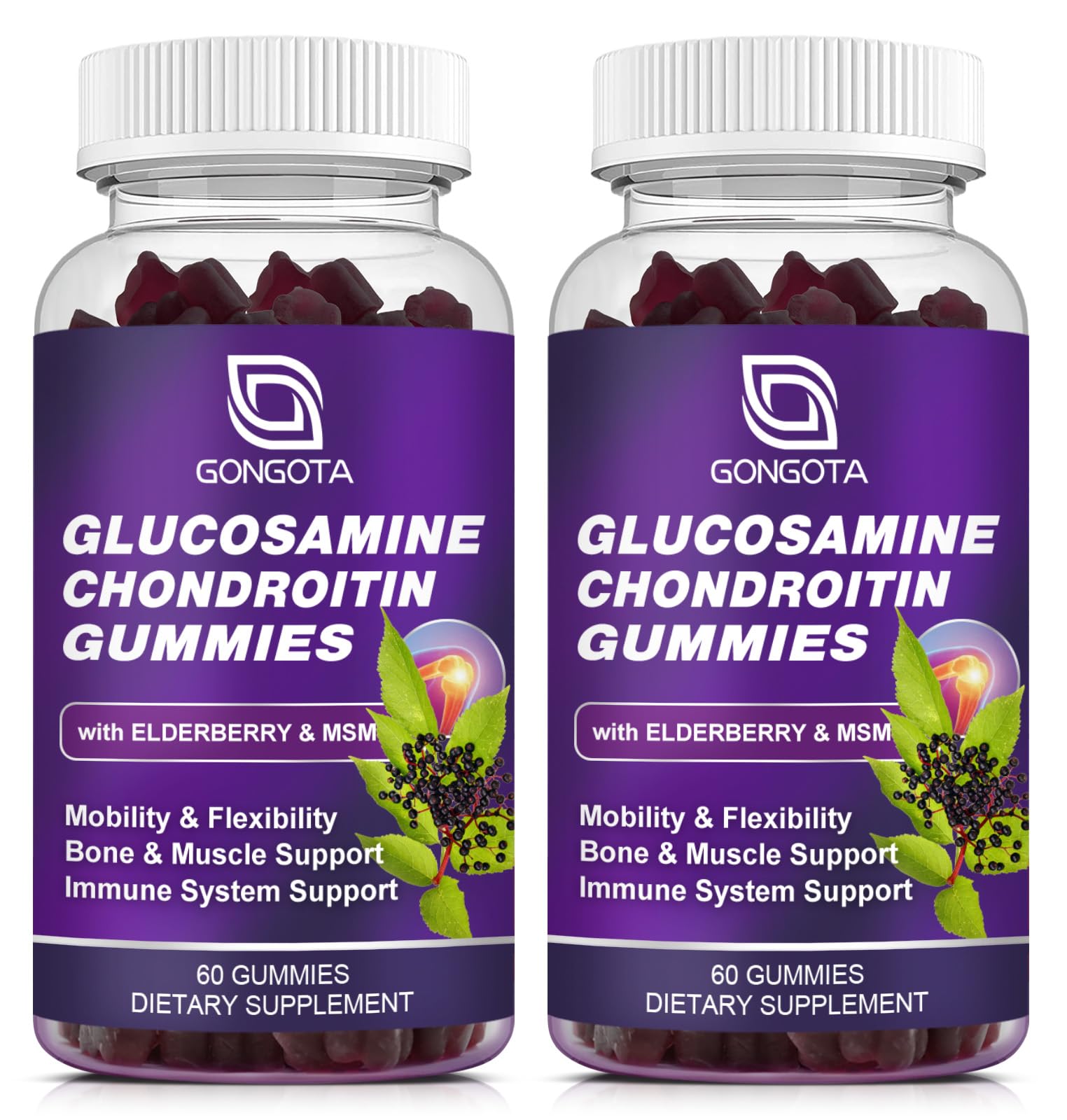 GONGOTA Glucosamine Chondroitin Gummies, 120 Count