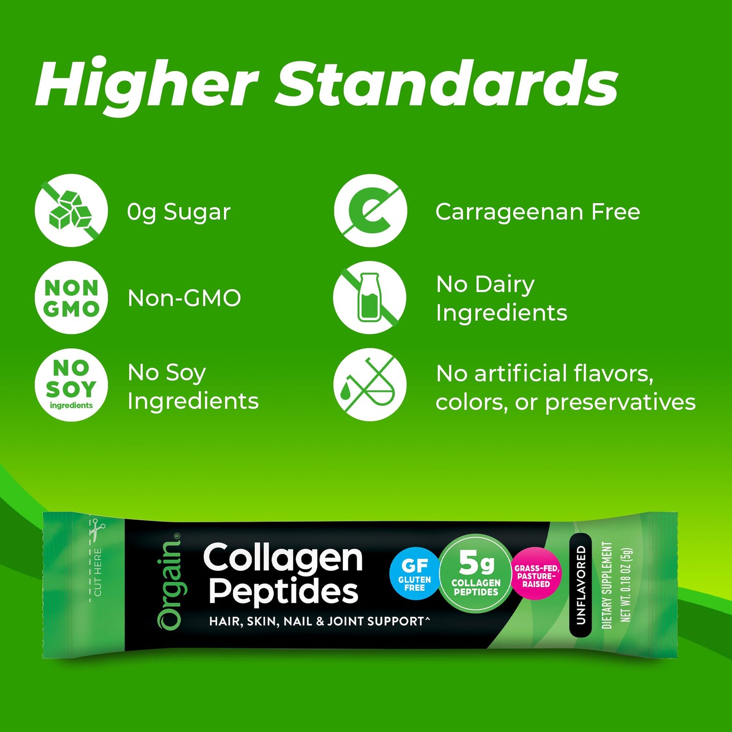 Orgain Hydrolyzed Collagen Peptides Powder 25 Count