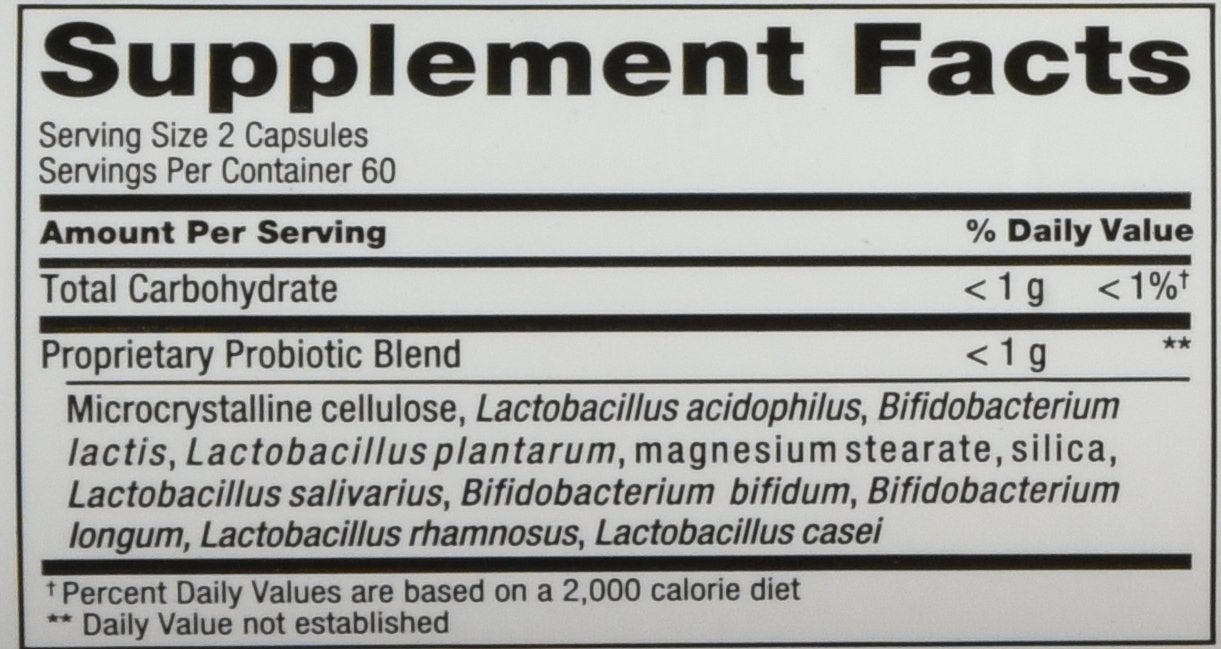 Nutrition Now PB 8 Pro-Biotic Acidophilus Capsules 120 Count