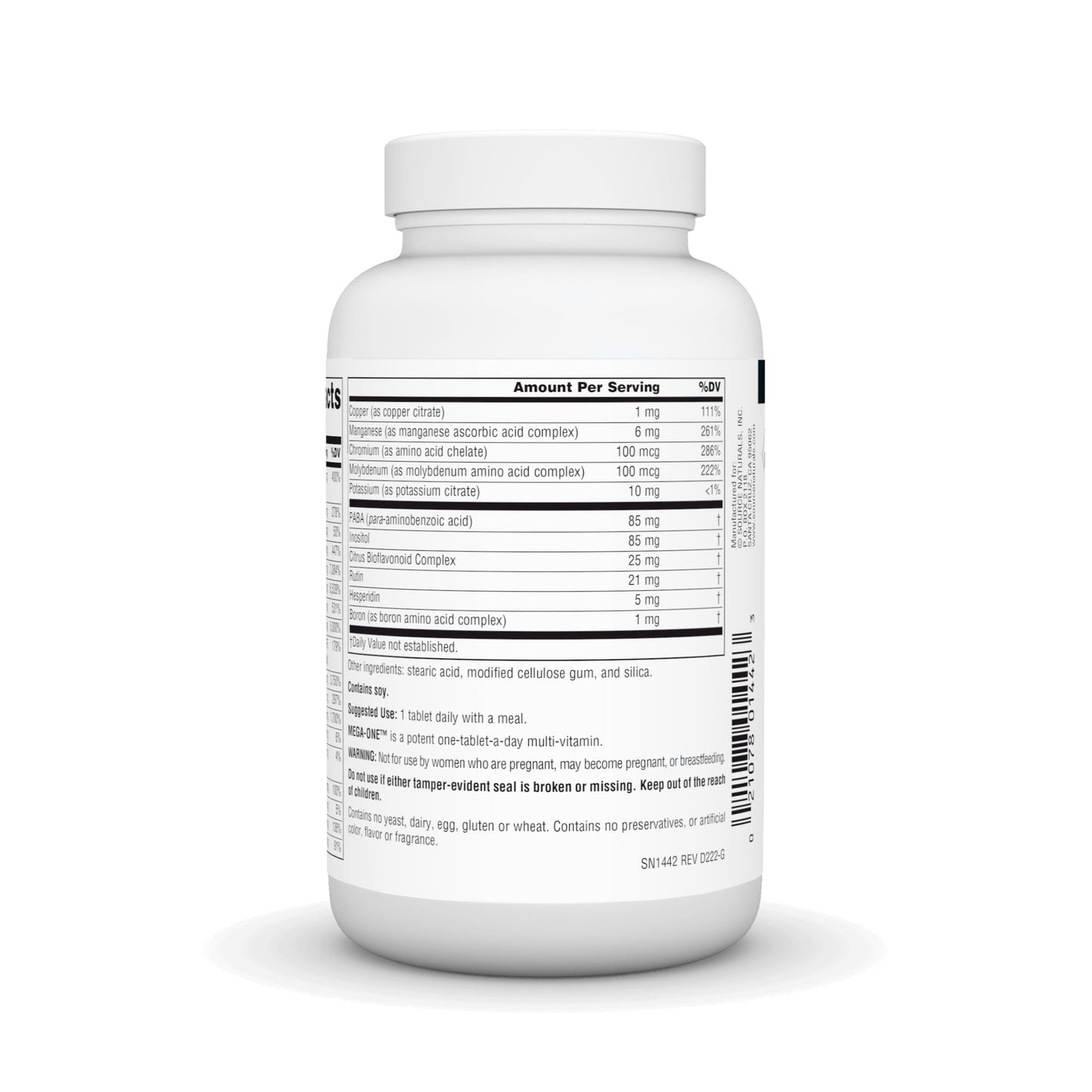 Source Naturals Mega-One Muti-Vitamin with Minerals No Iron 90 Tablets