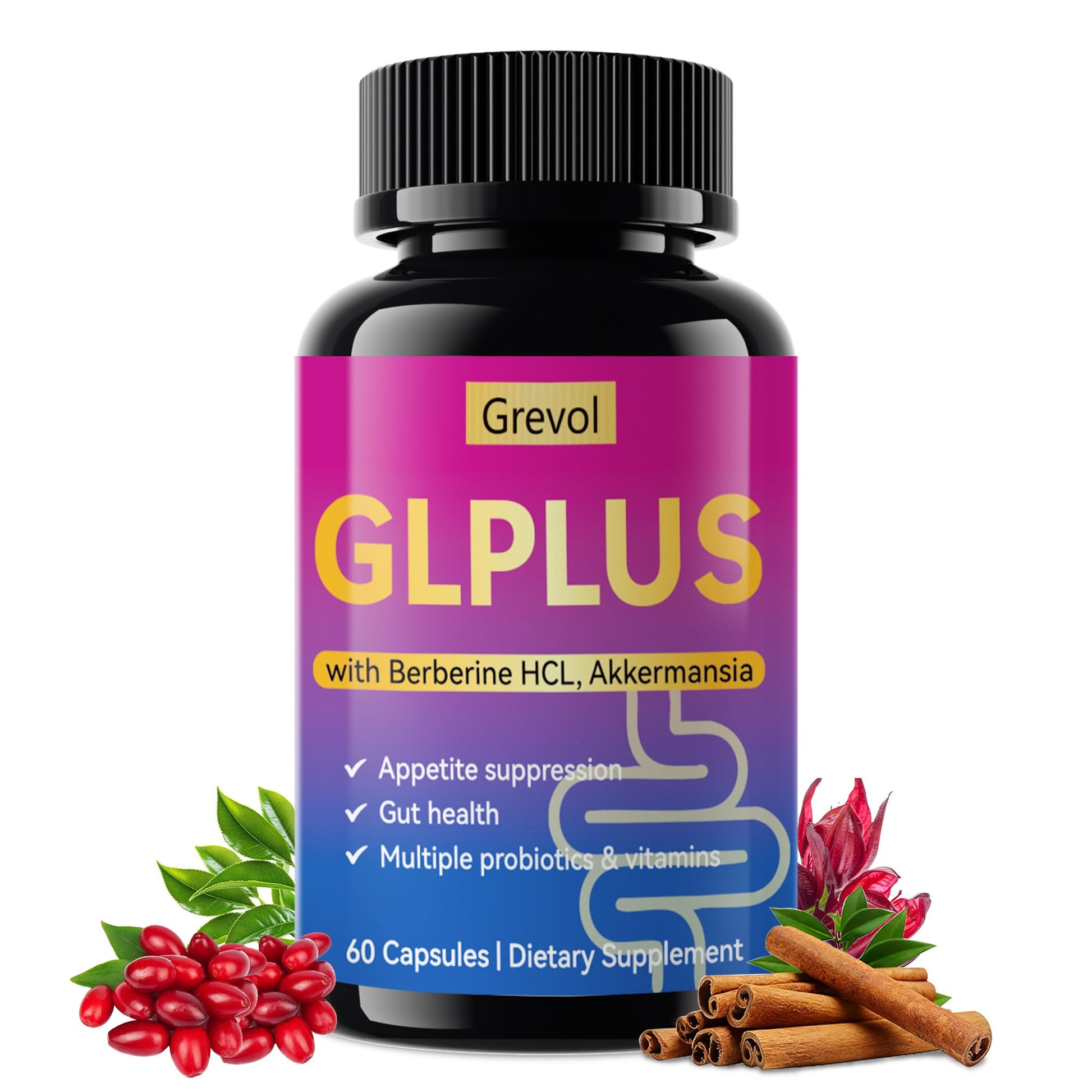 Grevol Appetite Suppressant for Weight Loss Capsules, 60 Count