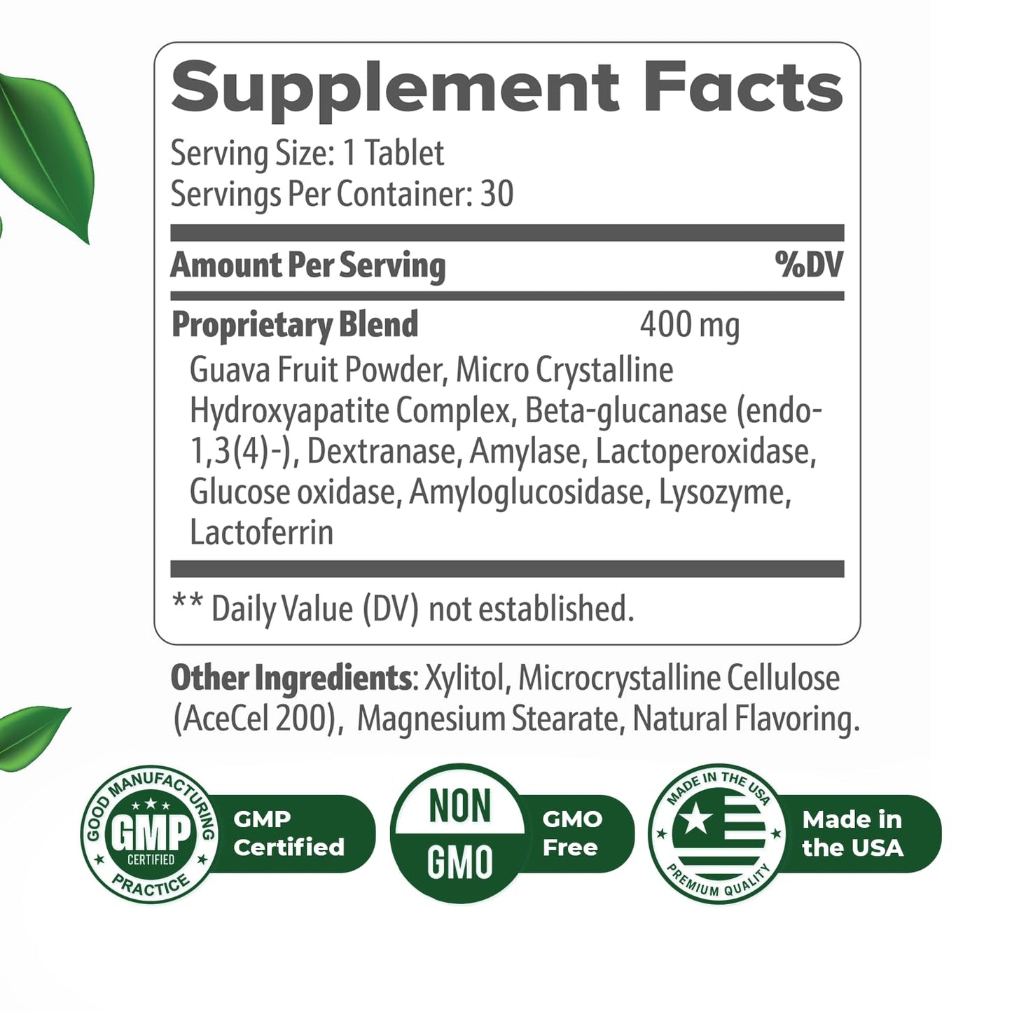 Nature’s NutriWave DentaTonic 30 Tablets