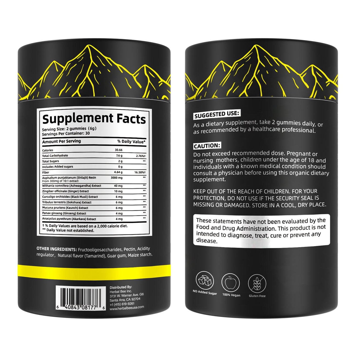 Herbal Bee Shilajit Gummies 60 Gummies