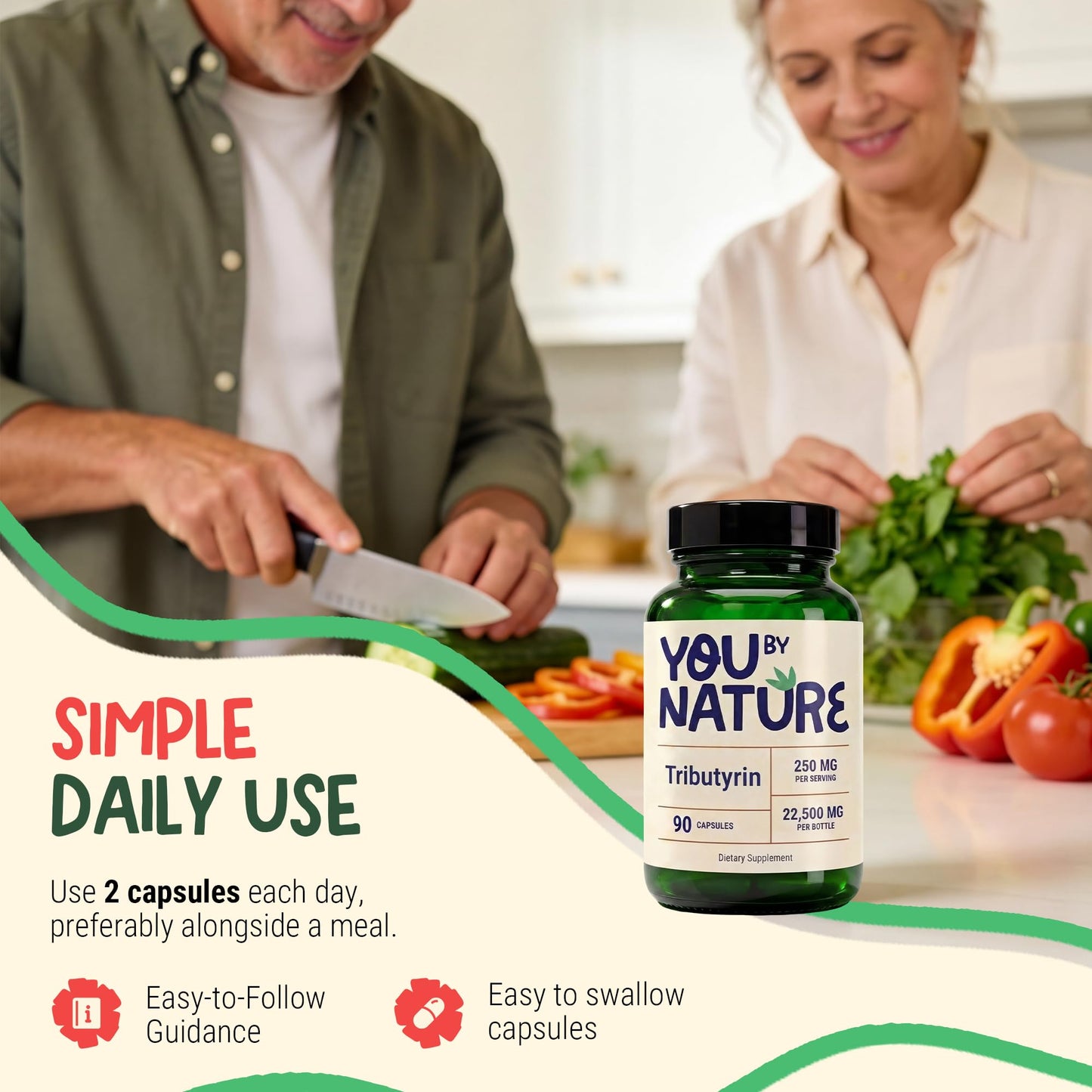 YOUBYNATURE Tributyrin 250mg Capsule, 90 Capsules