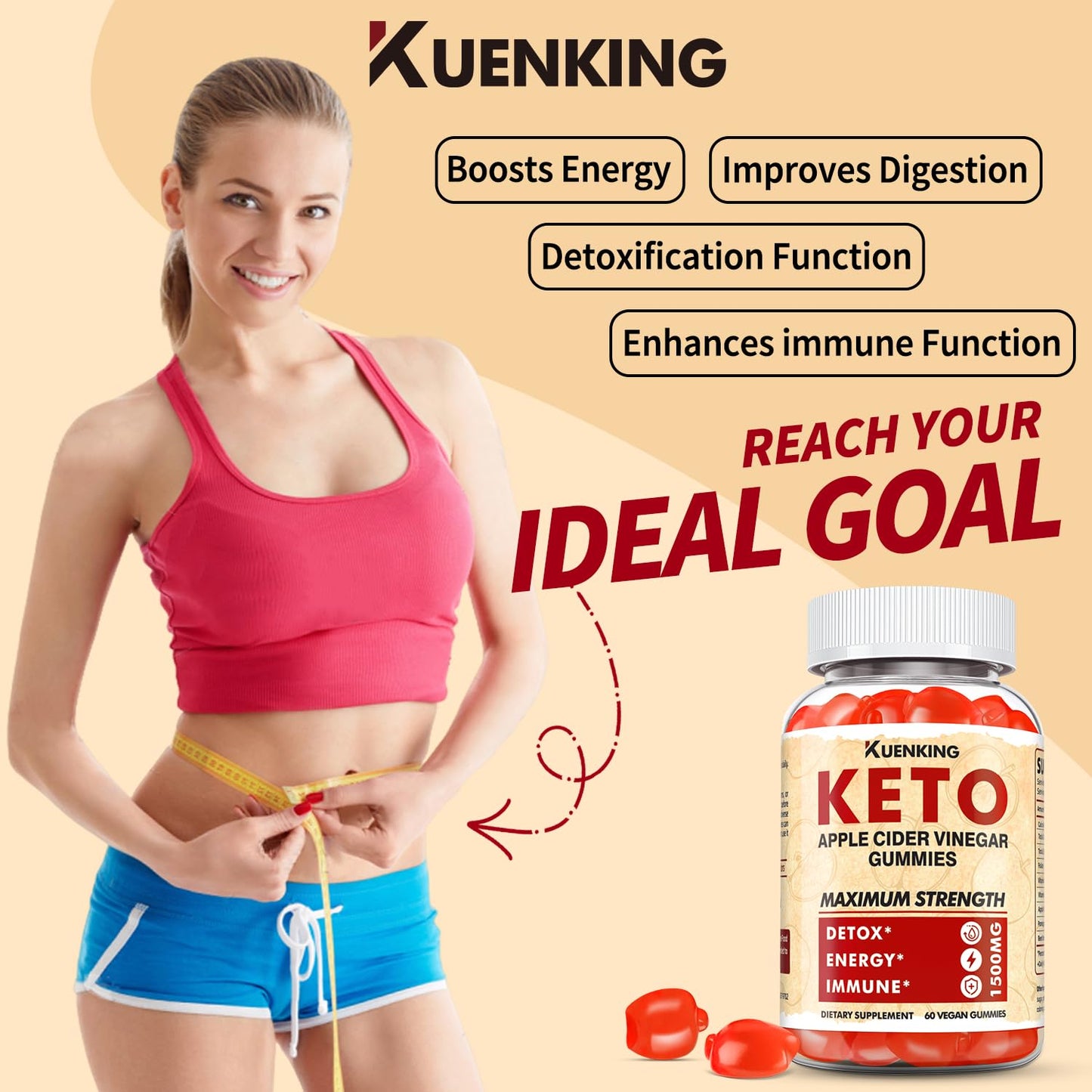 Regio Keto ACV Gummies Advanced Formula Gummy 60 Count