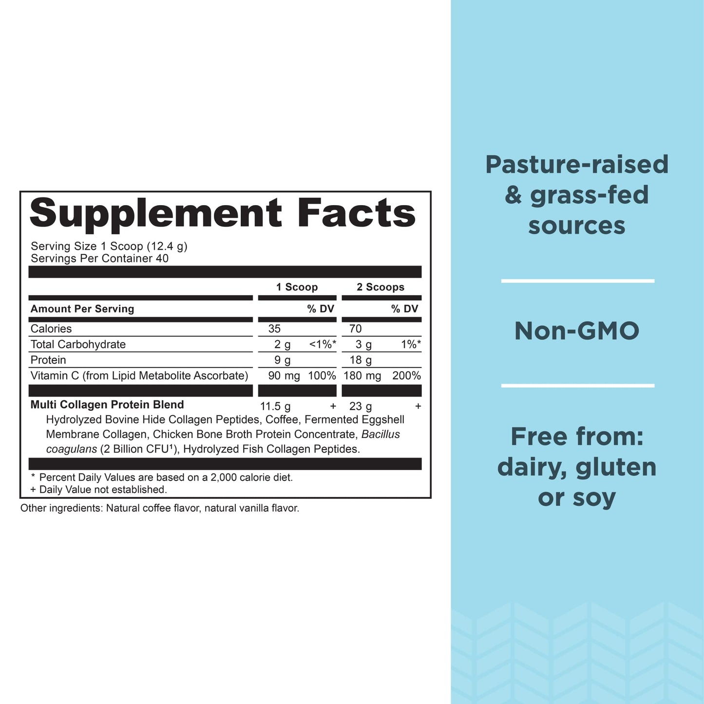 Ancient Nutrition Hydrolyzed Collagen Peptides Powder, Cold Brew Multi Collagen Protein for Women and Men, 17.5 oz, 40 Servings