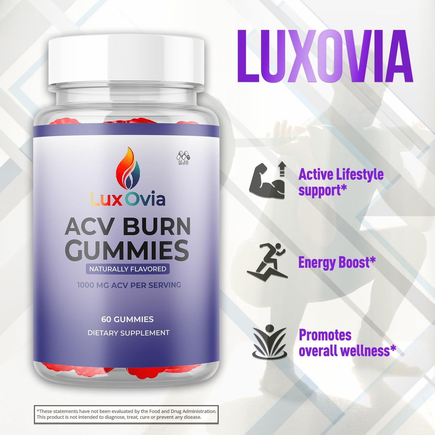 MJO LuxOvia Burn Gummies Chewable 120