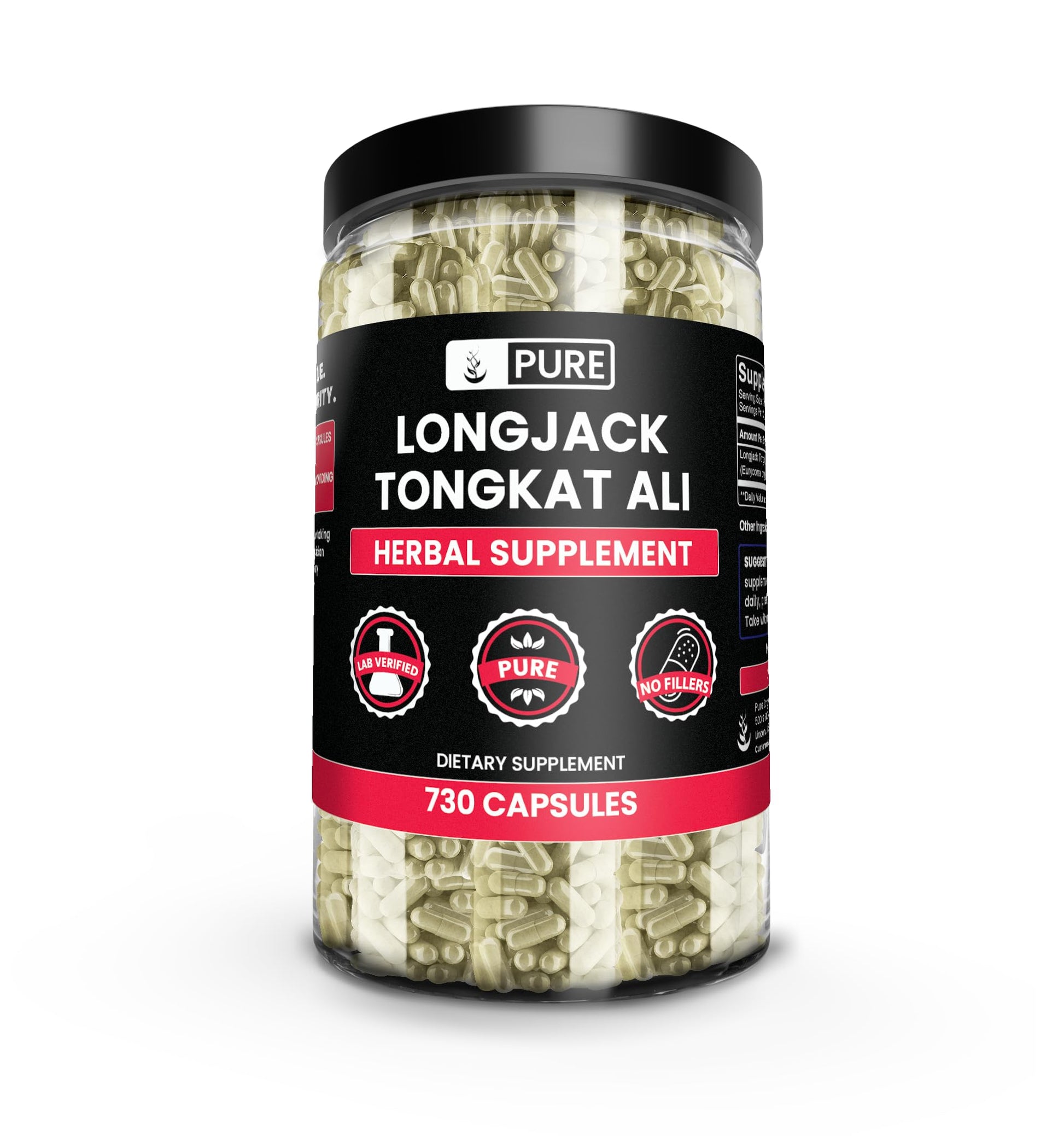 Pure Original Ingredients Longjack (Tongkat Ali) Capsules 730