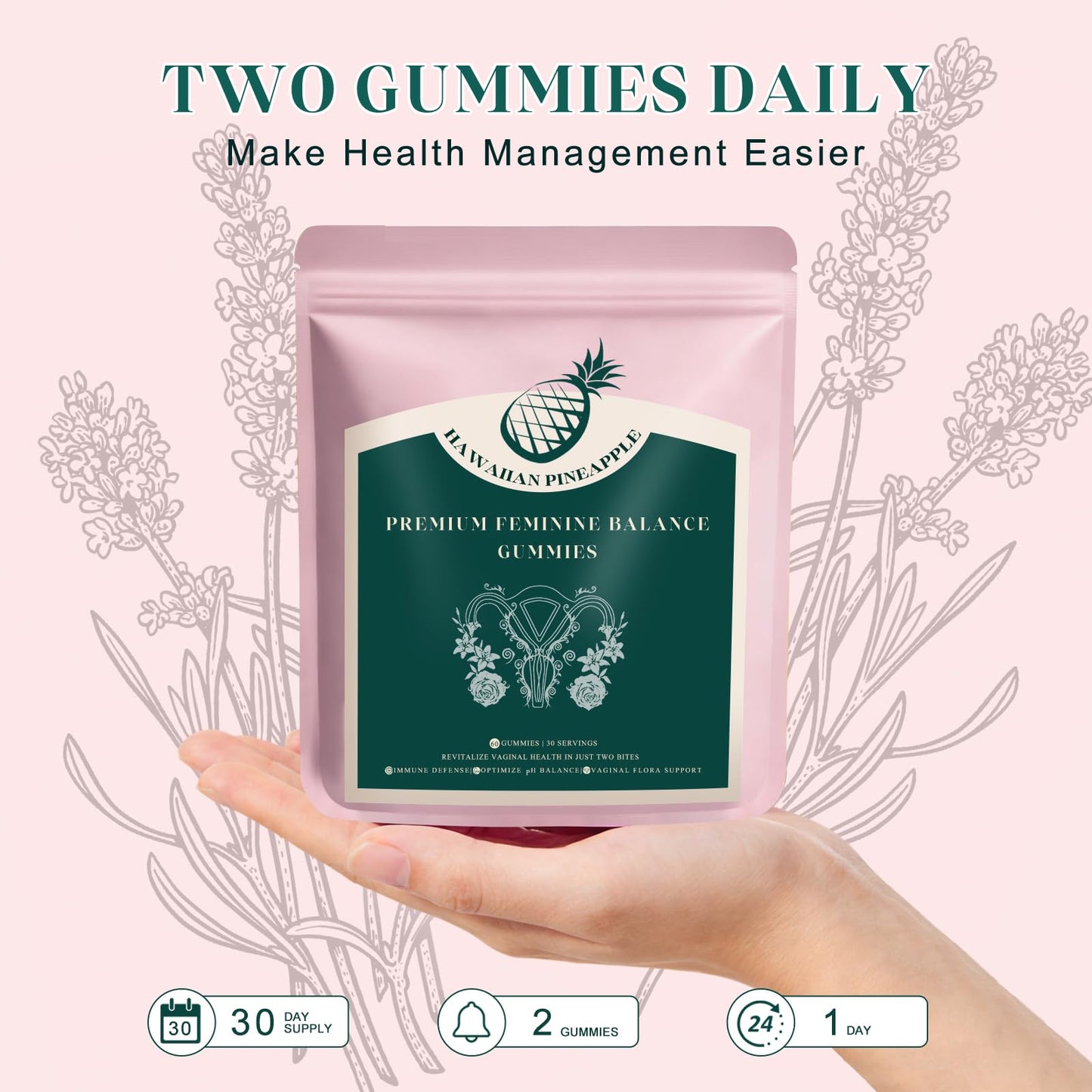 KLKIT Premium Feminine Balance Gummies, 60 Count