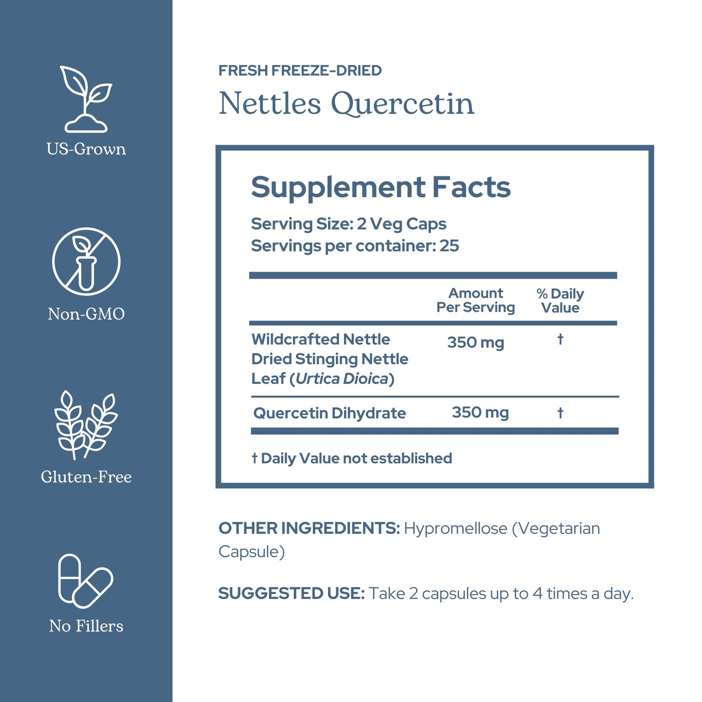 Eclectic Institute Nettles Quercetin Capsules, 50 Count