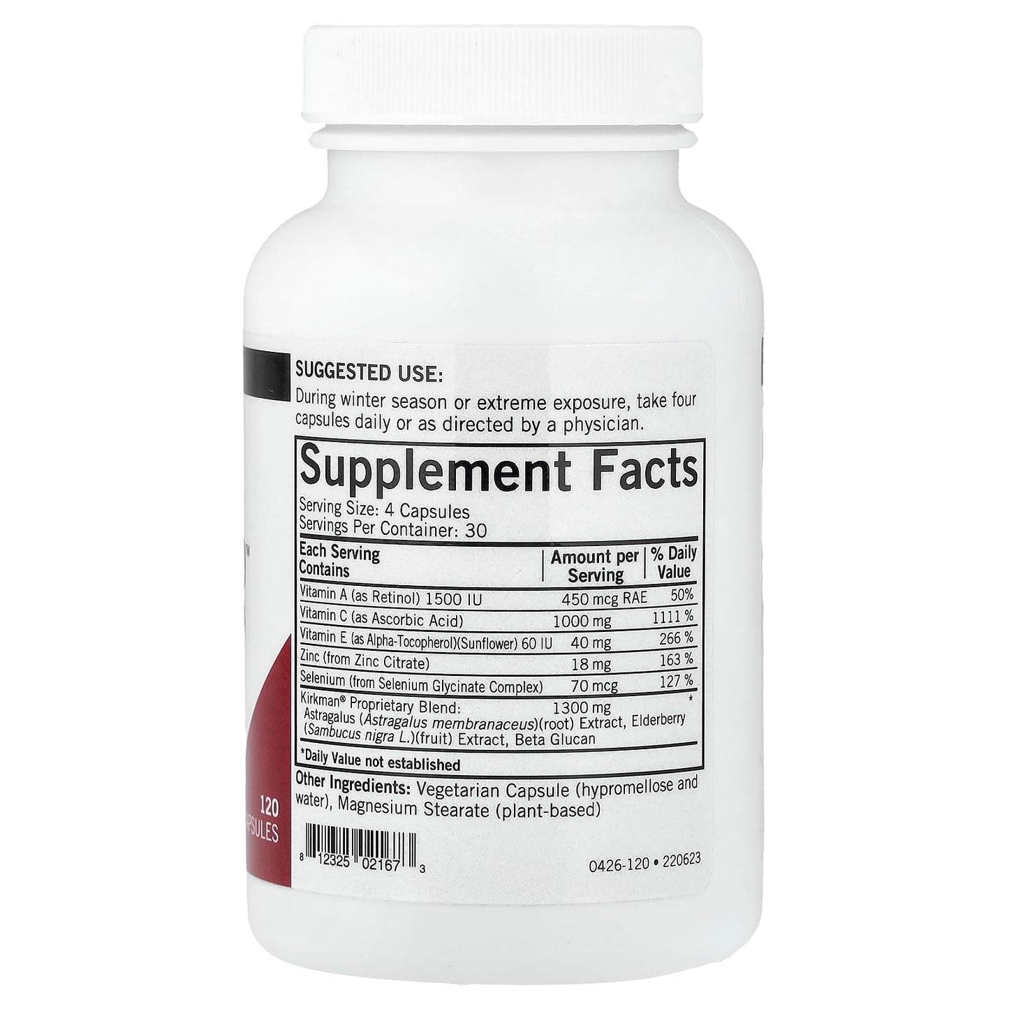 Kirkman Immuno-Aid Advanced Formula Capsules 120