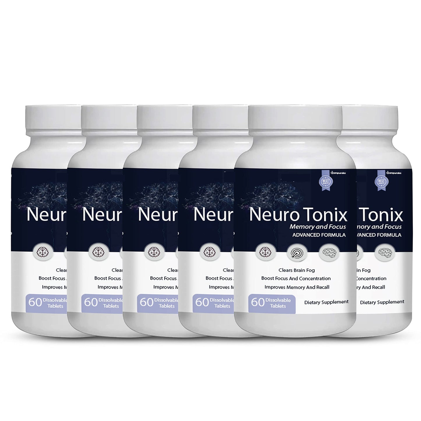 Sampuraka Neuro Tonix Advanced Formula for Memory and Focus Supplement Capsule, 360 Capsules