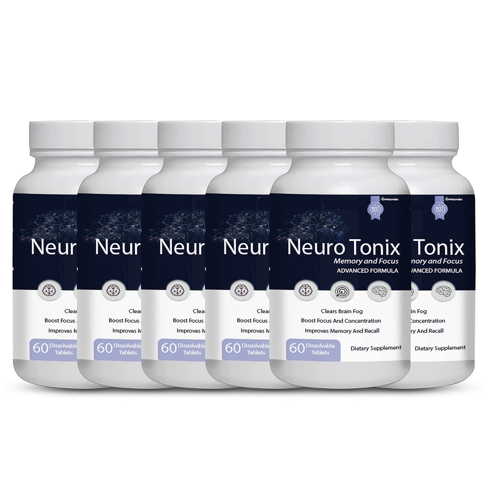 Sampuraka Neuro Tonix Advanced Formula for Memory and Focus Supplement Capsule, 360 Capsules