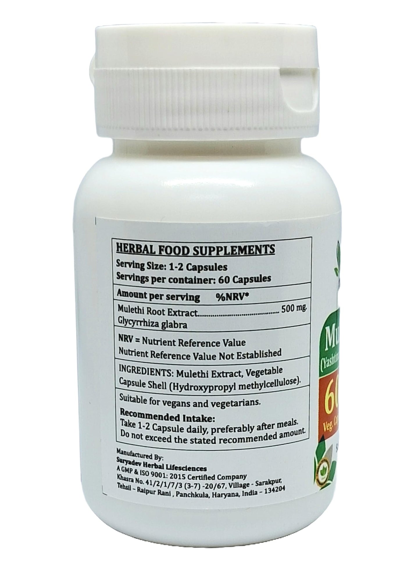 Satya Naturals Mulethi Forte Capsules 500 mg, 120 Capsules