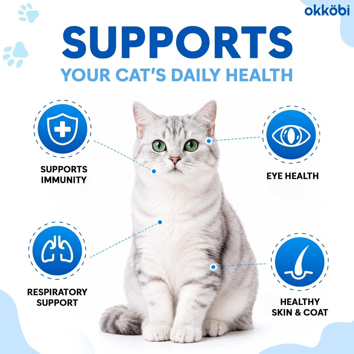OKKÖBI L Lysine for Cats & Kittens Powder, 200 Servings