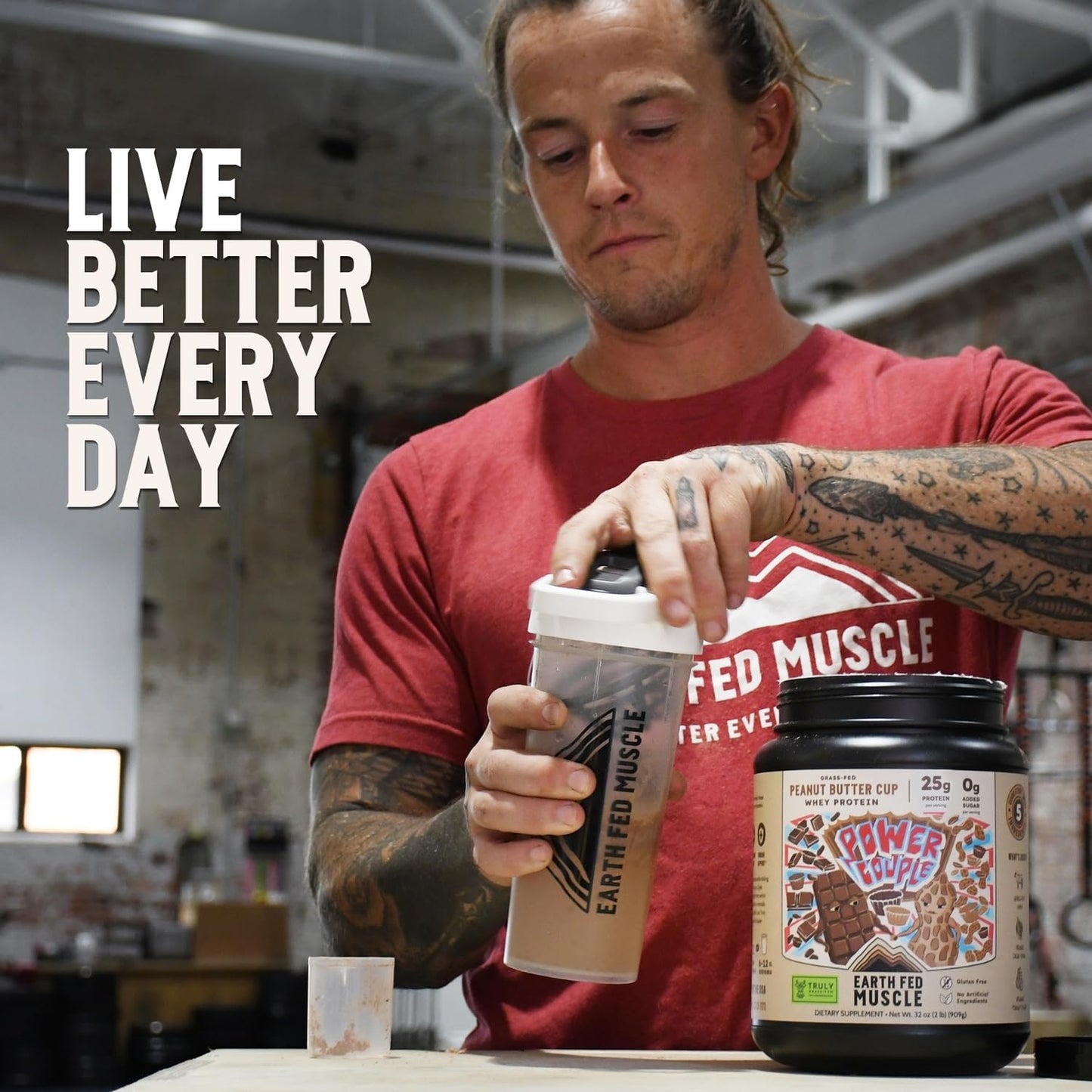 Earth Fed Muscle Power Couple Irish Grass Fed Whey Protein Isolate Powder 1.23 oz