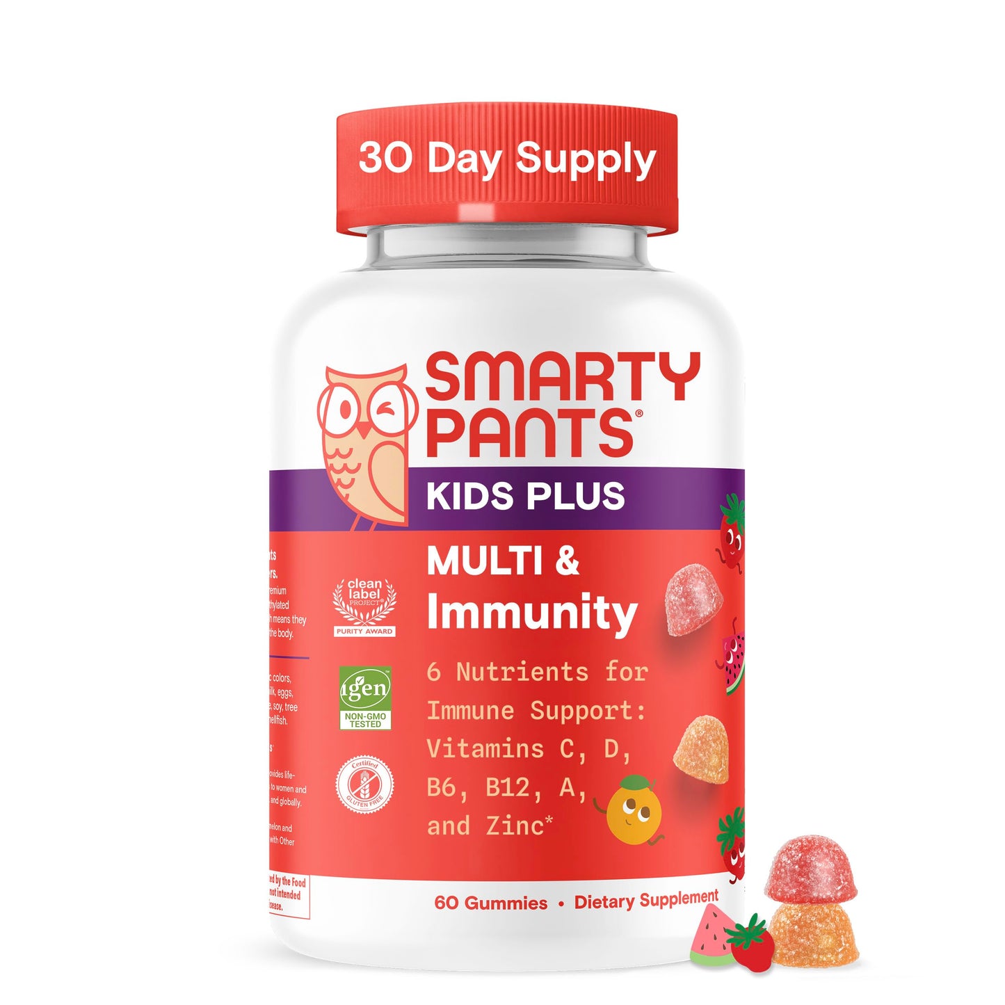 SmartyPants Kids Multivitamin & Immunity Gummies, 60 Count