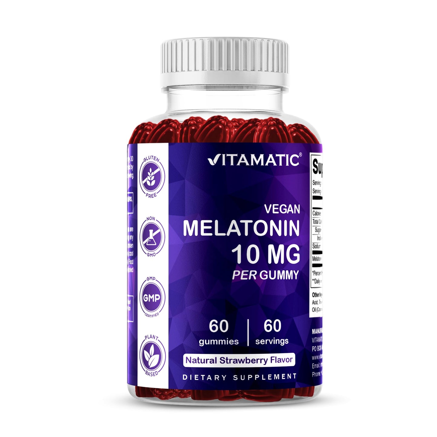 Vitamatic Melatonin 10 mg Gummies, 60 Count
