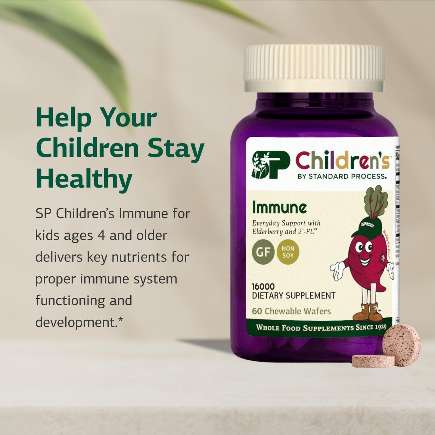 Standard Process Inc. Children's Immune Chewable Wafer, 60 Count