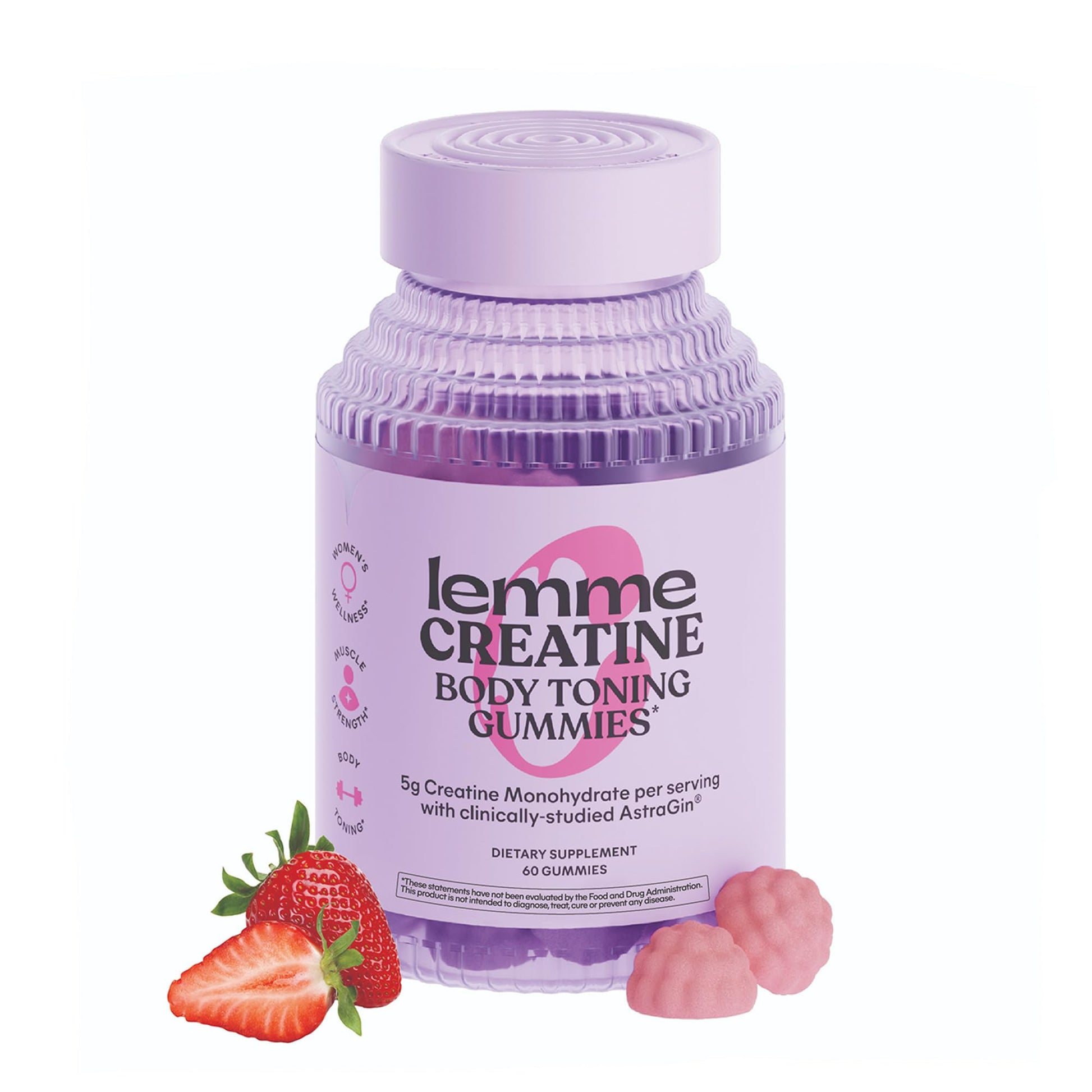Lemme Creatine Monohydrate Gummies, 60 Count