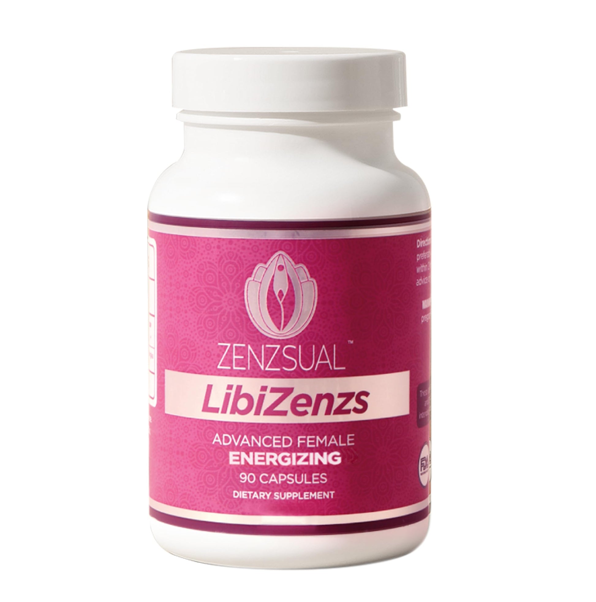 ZENZSUAL Libizenzs Plant-Based Energy Support Supplement for Women – Caffeine-Free with Maca Root, Ashwagandha & Ginseng – Supports Daily Stamina, Focus & Well-Being – 90 Vegan Capsules